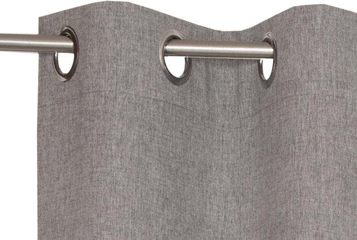 Esprit Vorhang Harp (1 St), Ösen, blickdicht, Microfaser, HxB: 250x140, Blickdicht, mit Lederlabel, (BxH) 140 x 250 cm