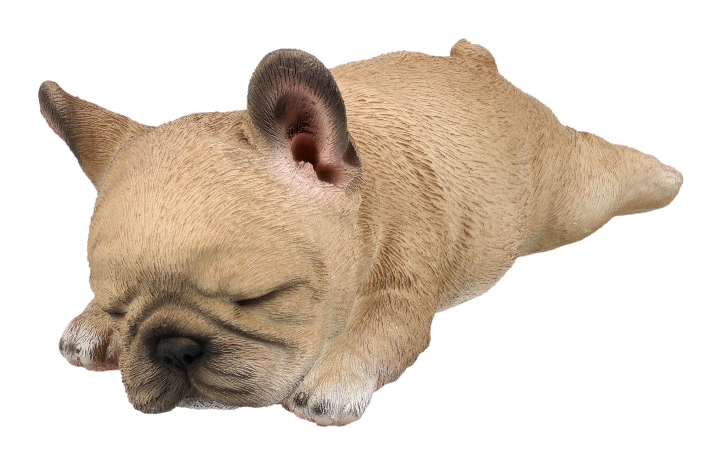 Figuren Shop GmbH Tierfigur Französische Bulldogge Figur – schlafender Welpe Statue 19 cm Hund