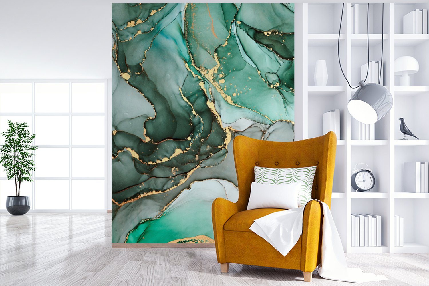 MuchoWow Fototapete Gold - Marmor - günstig online kaufen