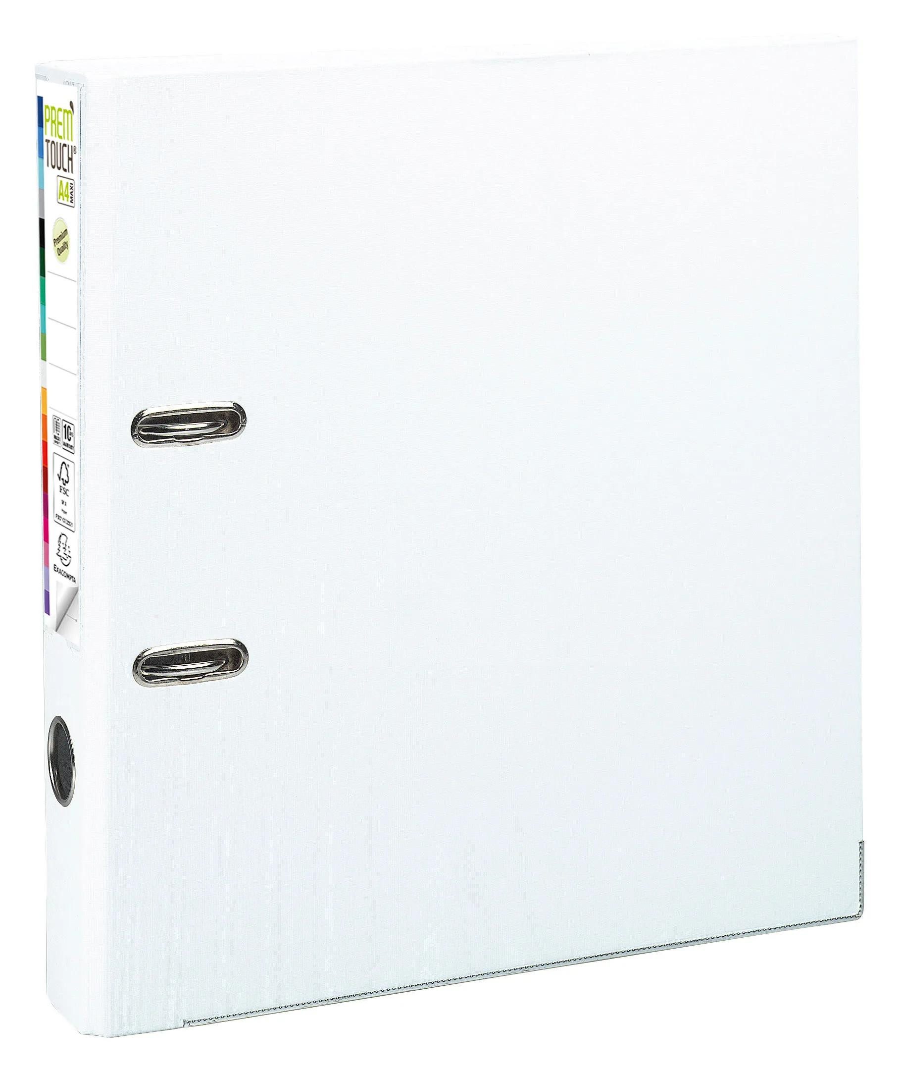 EXACOMPTA Aktenordner 10x Ordner Prem'Touch außen PP Rücken 50mm 32x30cm A4 Maxi Weiß 53148E, Ordner PP