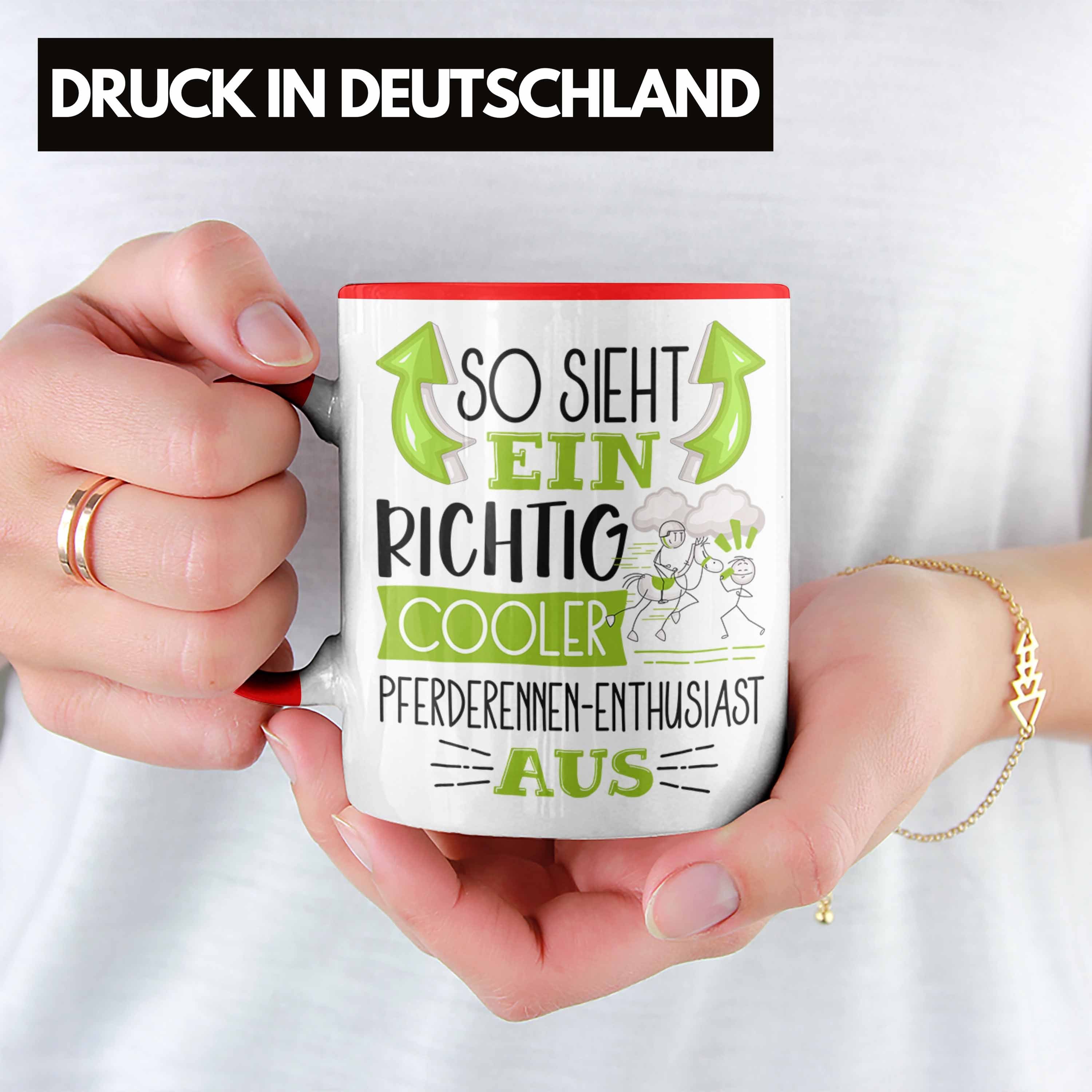 Sieht Ein So Cooler Tasse Rot Tasse Pferderennen Pferderennen-Enthusiast Trendation Richtig