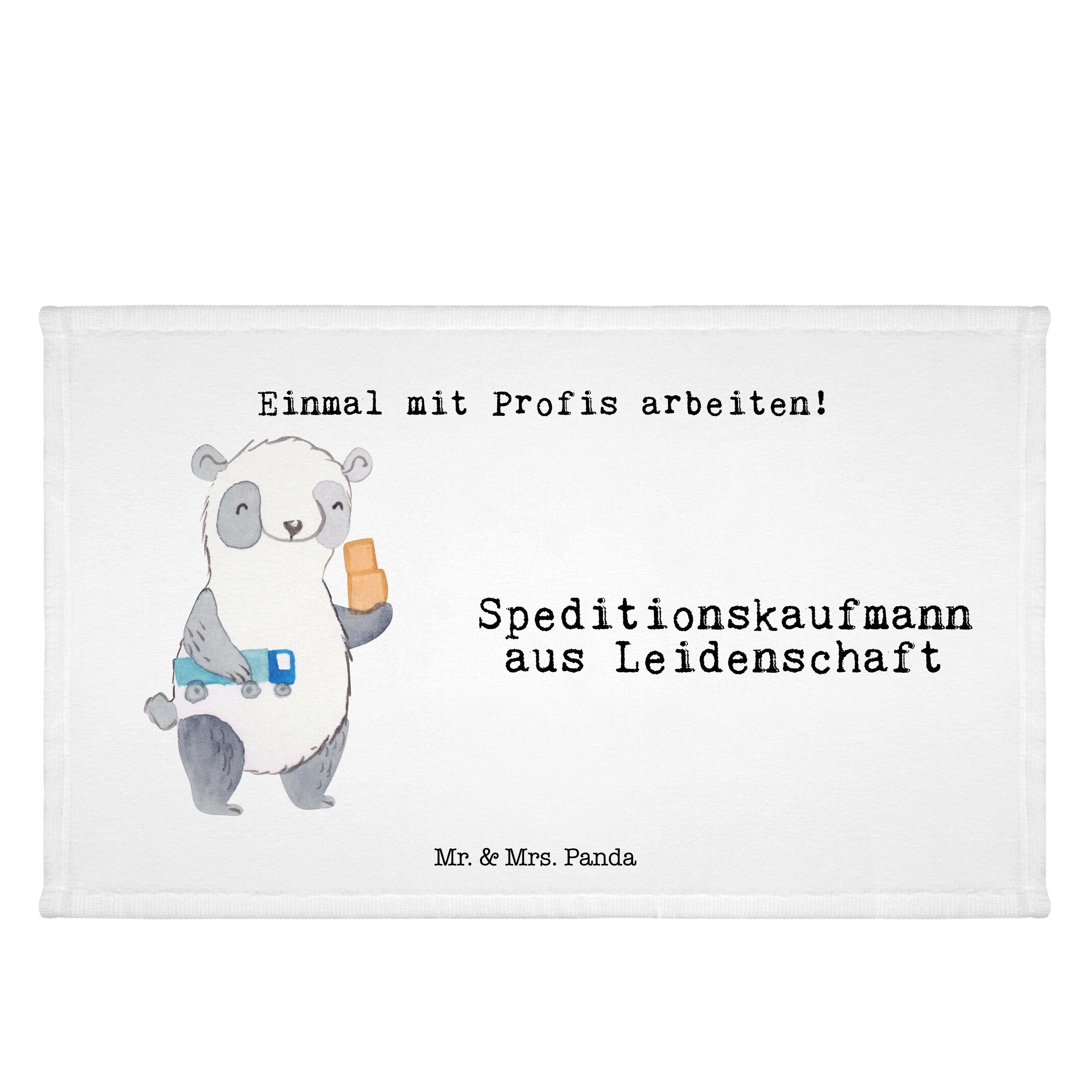 Mr. & Mrs. Panda Handtuch Speditionskaufmann aus Leidenschaft - Weiß - Geschenk, Firma, Kinder, (1-St)