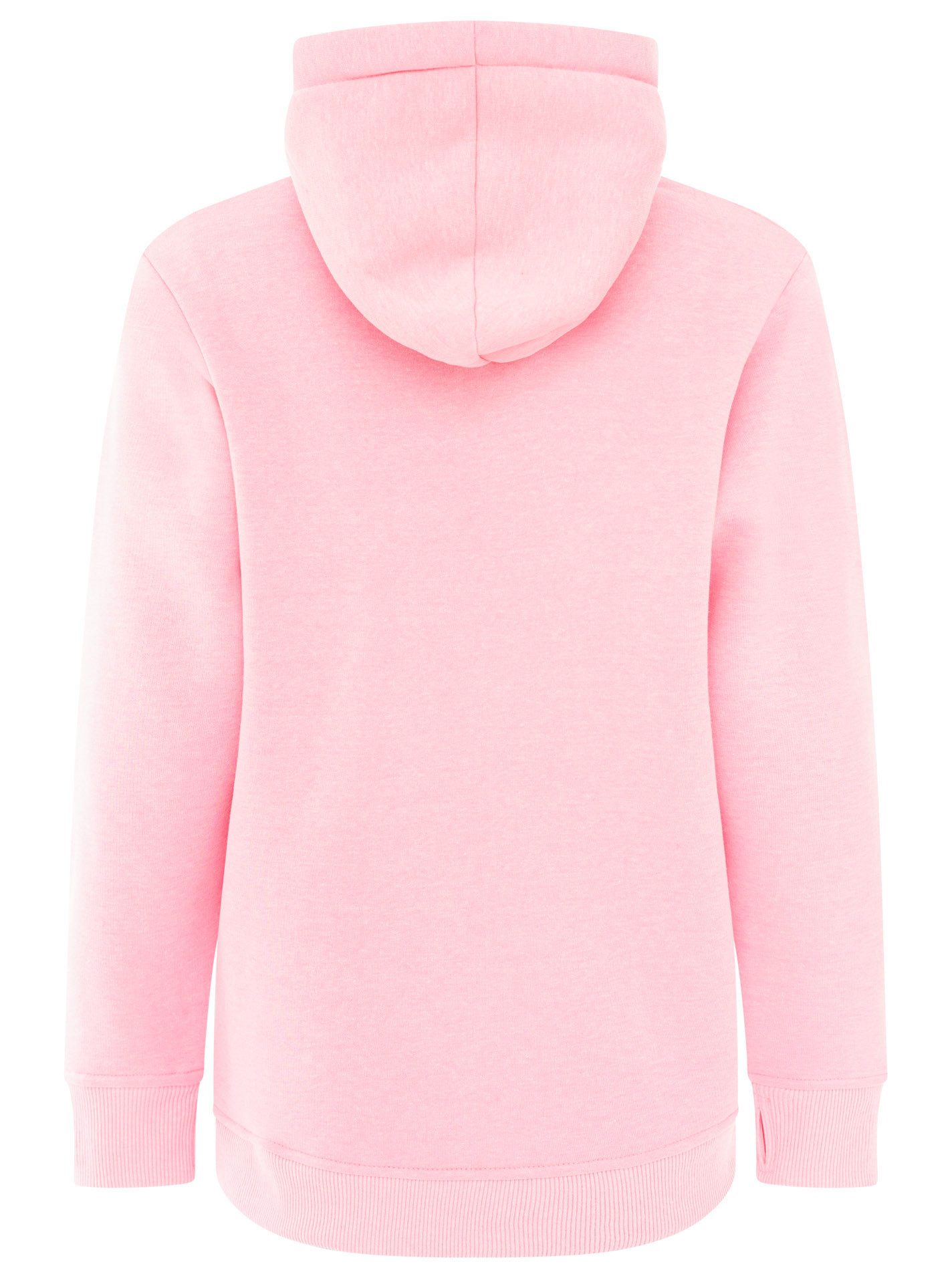Zwillingsherz Hoodie "Leo Schleife" unifarben, Leomuster-Band an Kapuze vielseitig bind bar, Kängurutasche – Bild 4 von 5