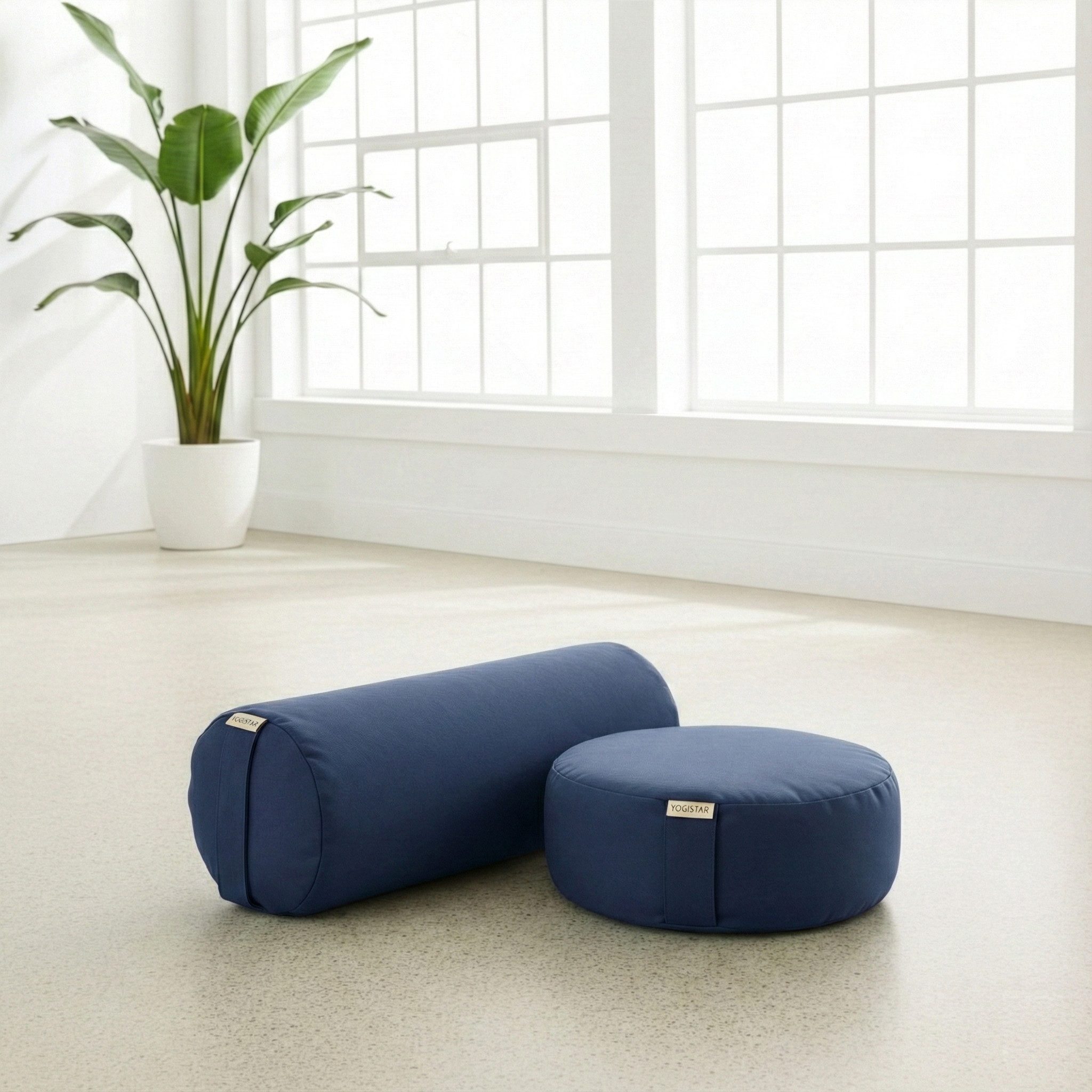 Yogakissen Yoga-Set Ananda (Meditationskissen Dhyana + Yoga-Bolster Samtosha)