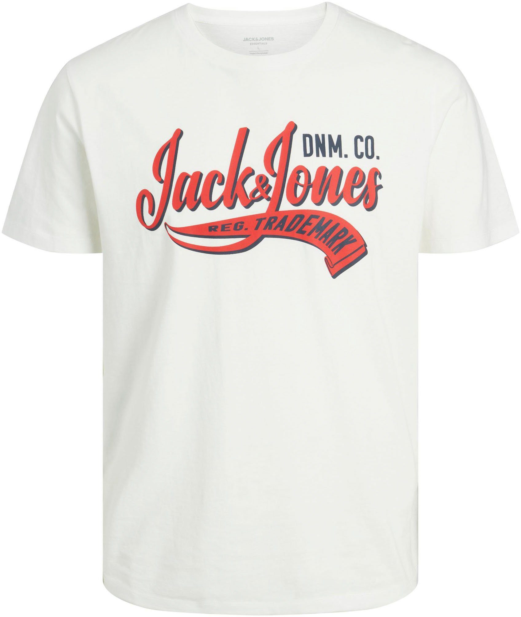 Jack & Jones AW23 Dancer JJELOGO NOOS Rundhalsshirt COL Cloud NECK 2 SS JNR Junior TEE