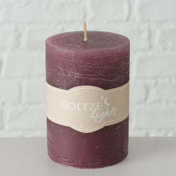 BOLTZE Tafelkerze (Packung, 3-tlg., Pack), 3er Set Stumpen Kerzenset Boltze light in ROT toller Vintag