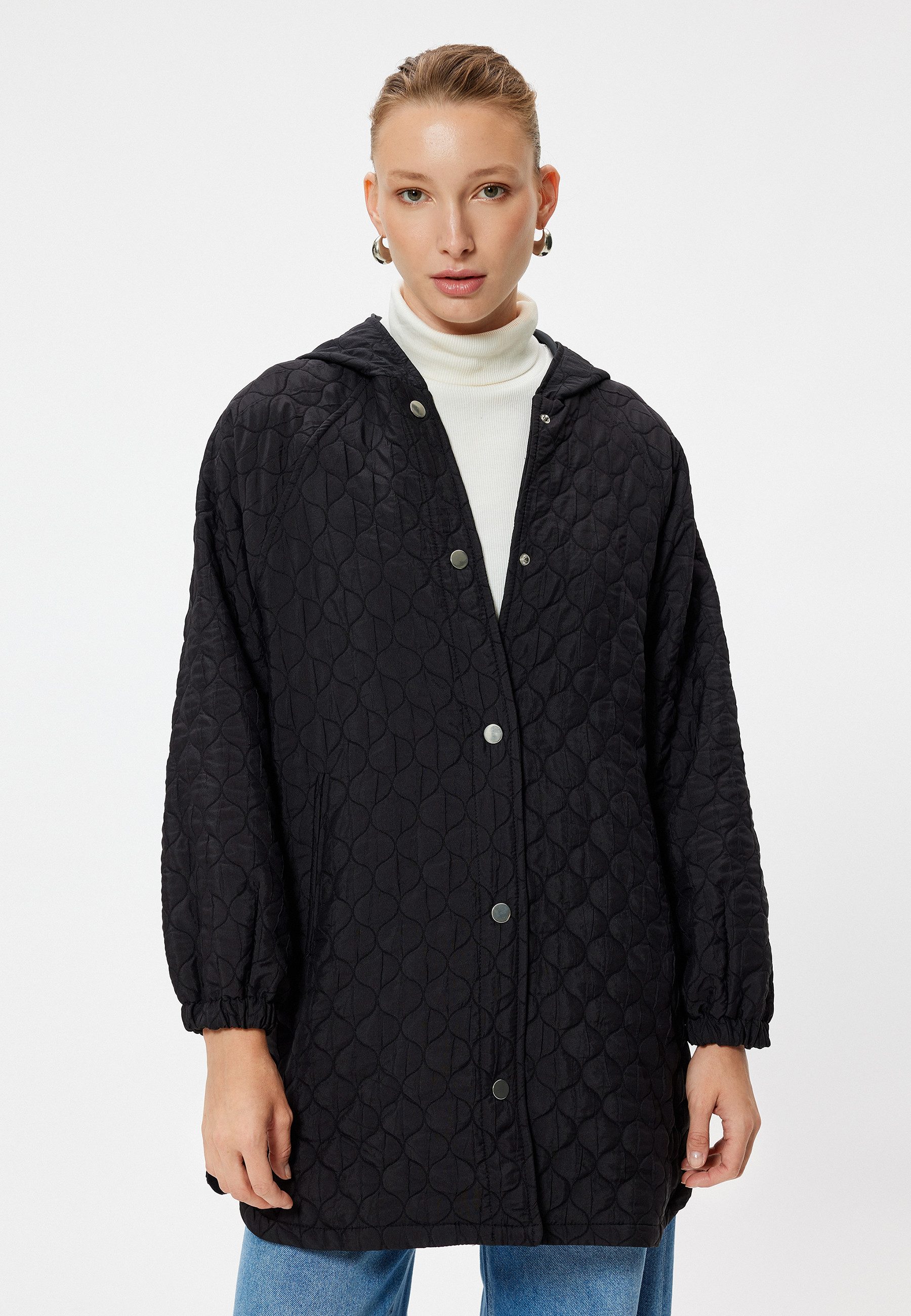 Koton Regenmantel Oversize Mit Druckknopfdetail