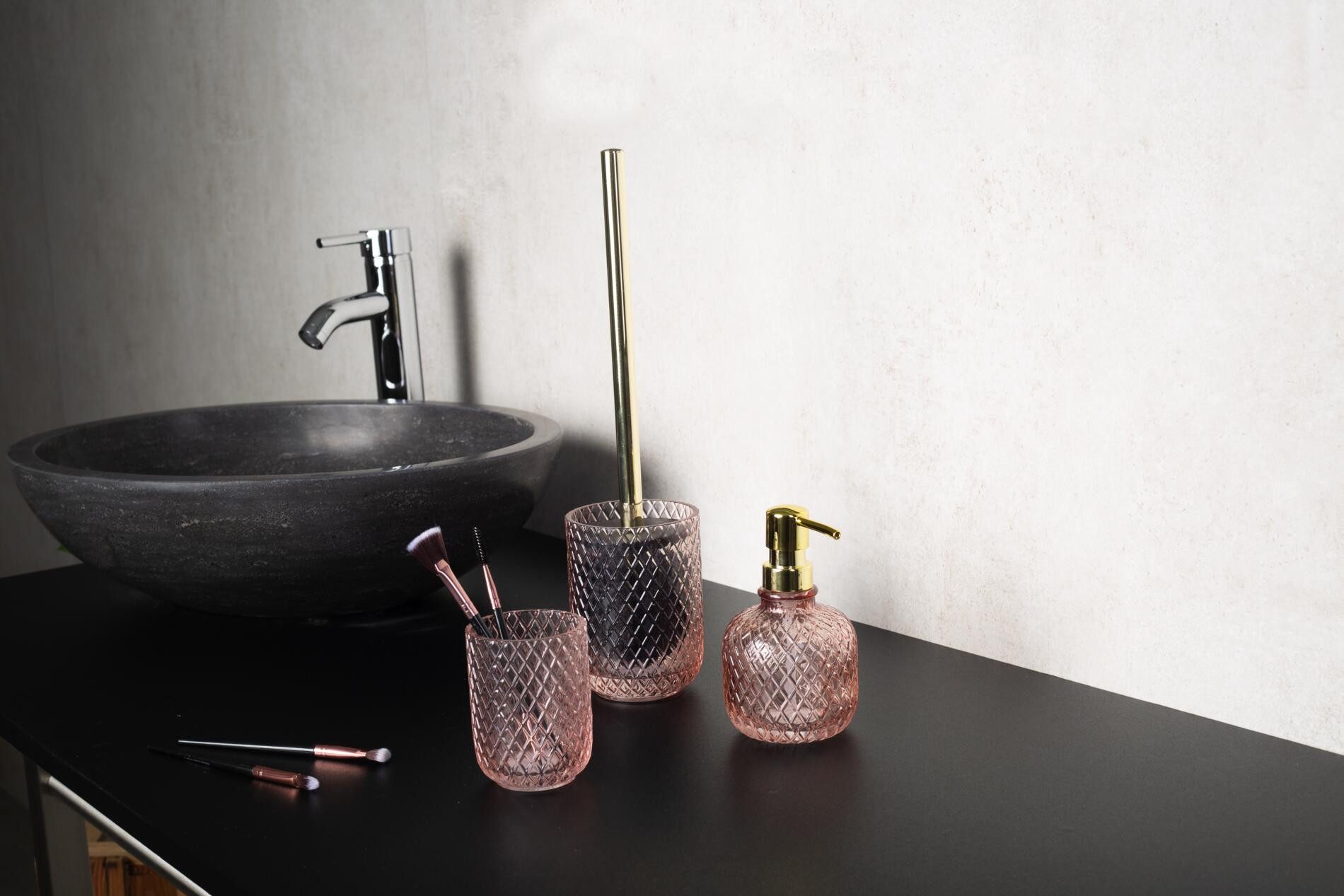 Ridder Badaccessoire-Set Aufbewahrungsbecher Jade Transparent-rosa günstig online kaufen