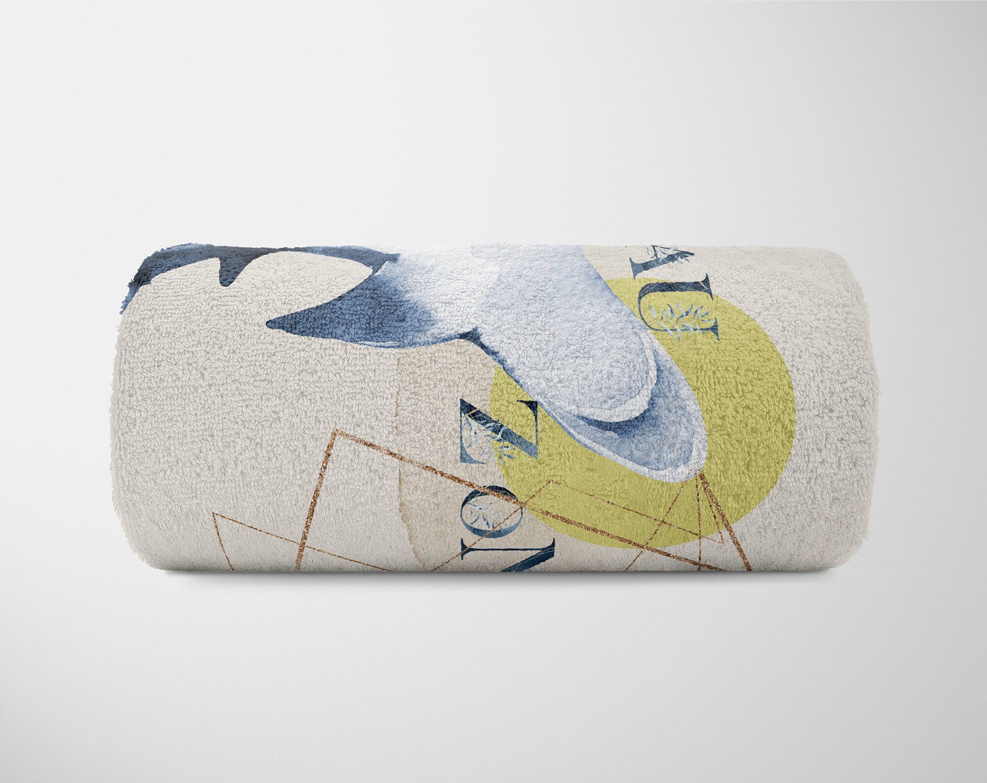 Sinus Art Handtücher Handtuch Strandhandtuch Kunstvoll Handtuch Motiv, Kuscheldecke (1-St), Baumwolle-Polyester-Mix Ozean Hai Saunatuch