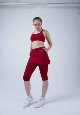 SPORTKIND Tennisrock 2-in-1 Tulip Skort mit Leggings / Skapri Mädchen & Damen bordeaux rot