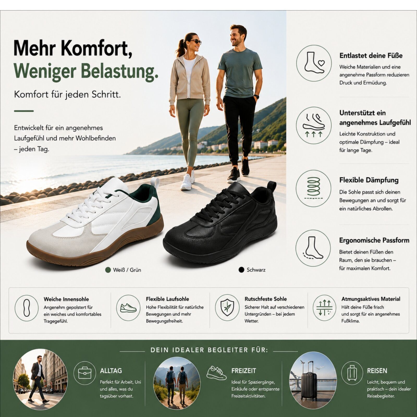 DOTALES Ground Barfußschuhe & Barfuß Sneaker Für Damen & Herren Barfußschuh Minimalschuhe