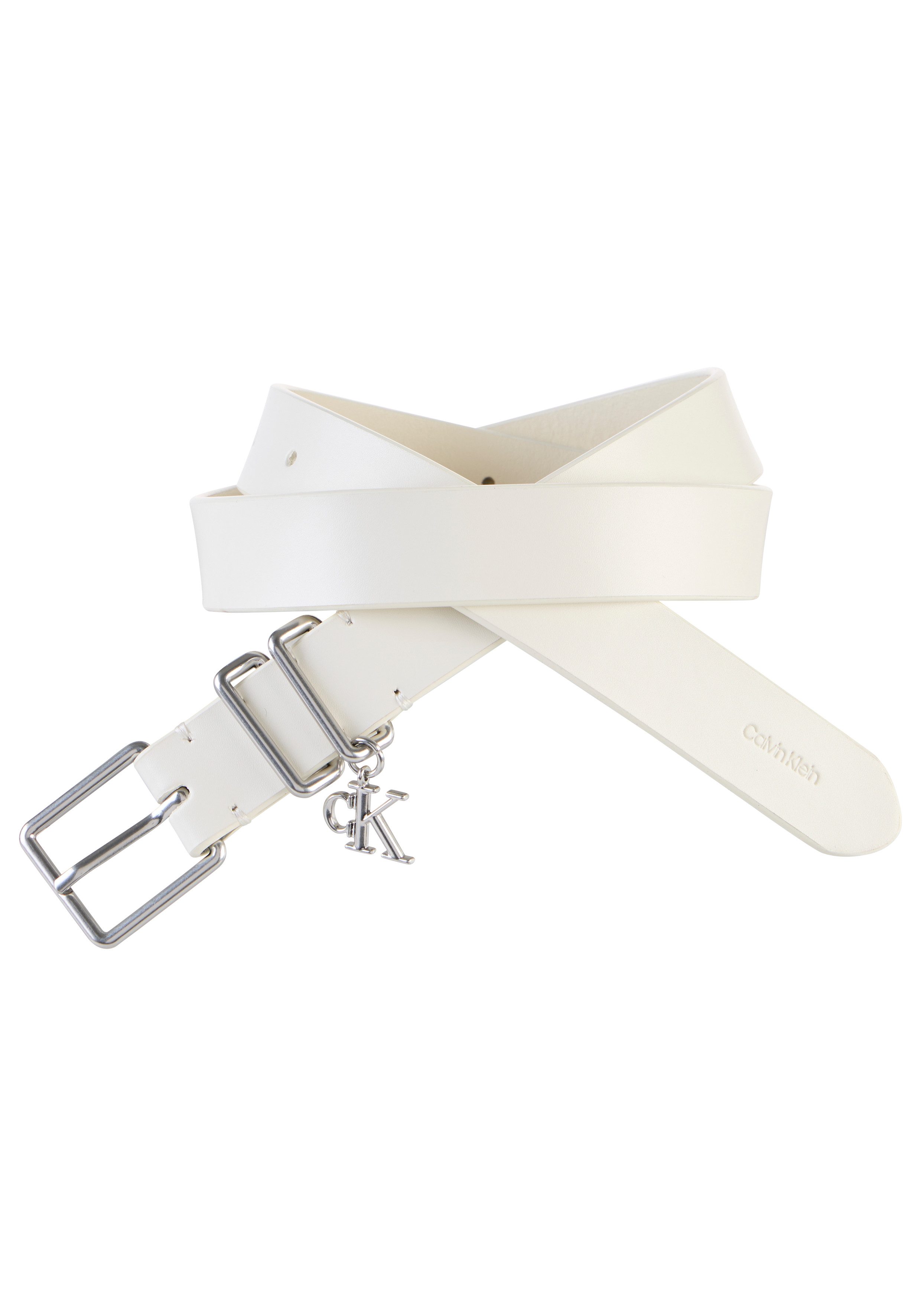 Calvin Klein Ledergürtel MONOGRAM CHARM KEEPER BELT 25MM Regular fit mit Anhänger