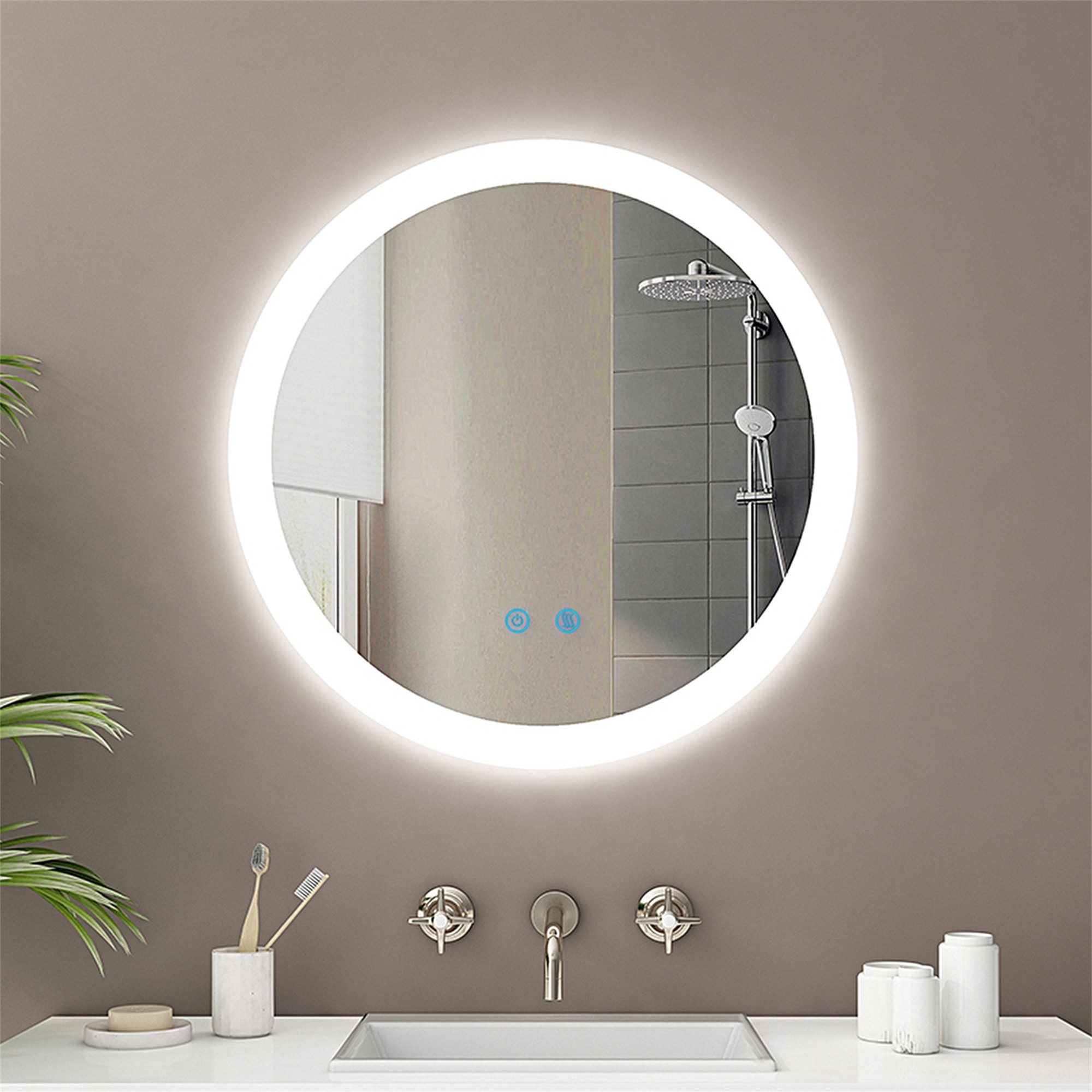 IMPTS Badspiegel LED Badezimmerspiegel Wandspiegel mit Beleuchtung Antibesc günstig online kaufen