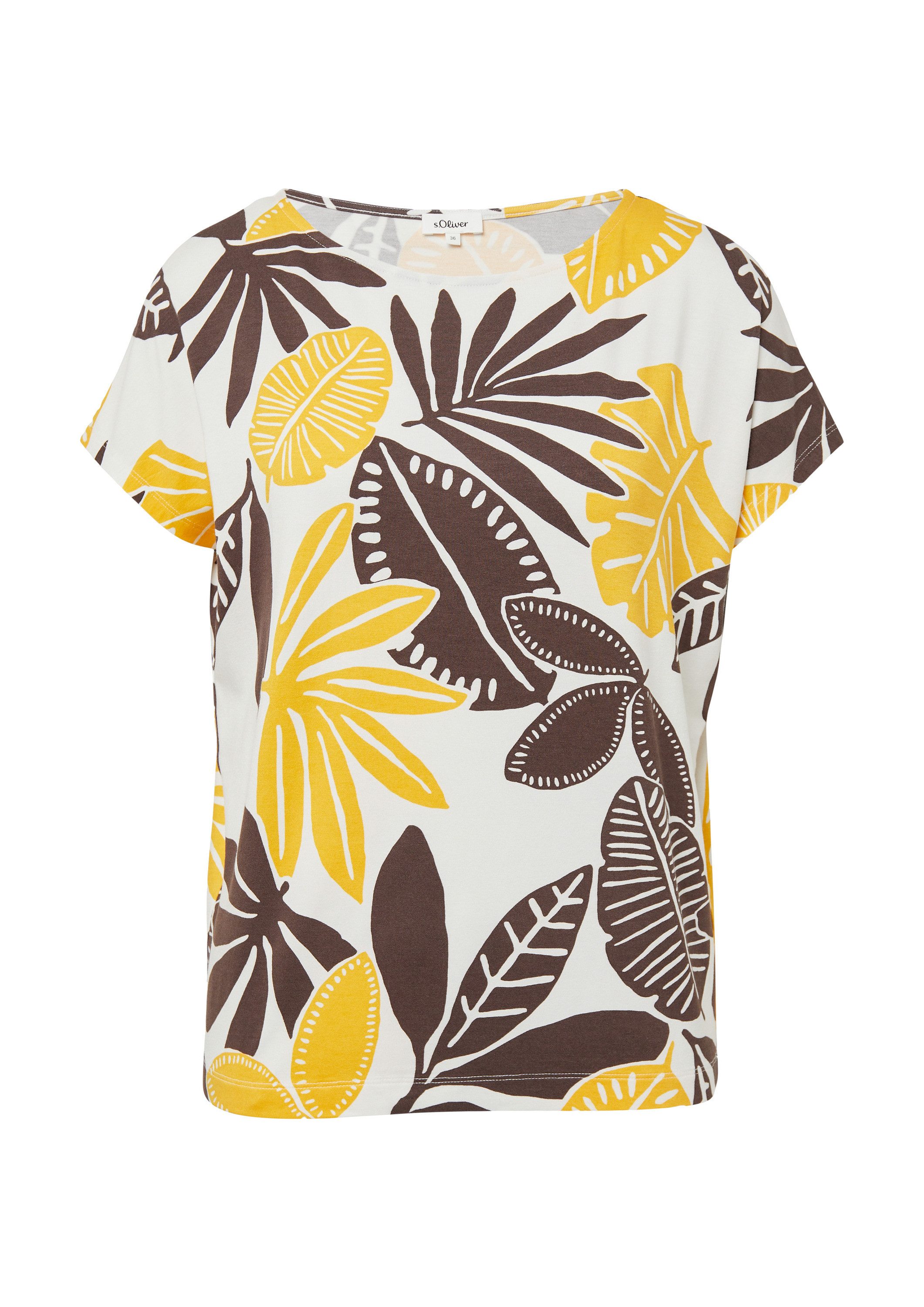 s.Oliver Kurzarmshirt T-Shirt Elastisches T-Shirt aus Viskosestretch im Rel günstig online kaufen
