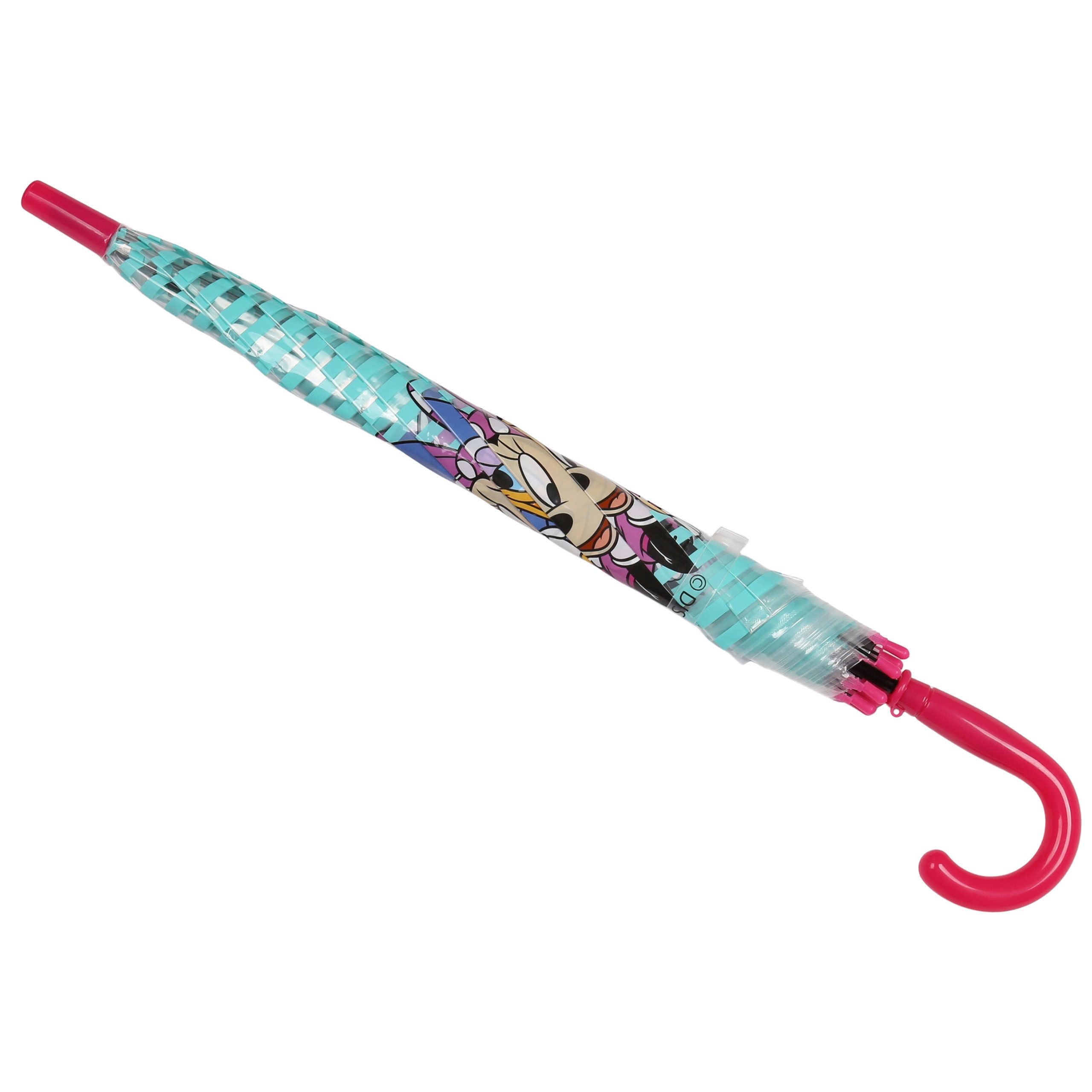 Disney Taschenregenschirm DISNEY Minnie Mouse Kinderregenschirm, transparent, Auto