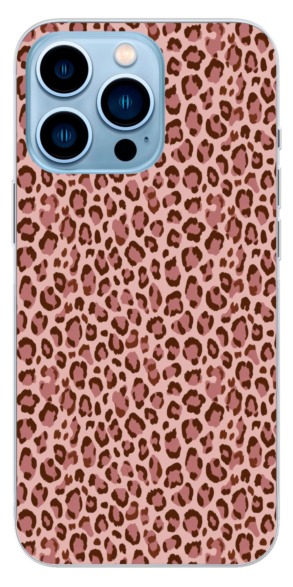 MuchoWow Handyhülle für Apple iPhone 13 Pro Max Leopard - Muster - Rosa, Smartphone-Bumper, Print, Handy Schutzhülle Dünn