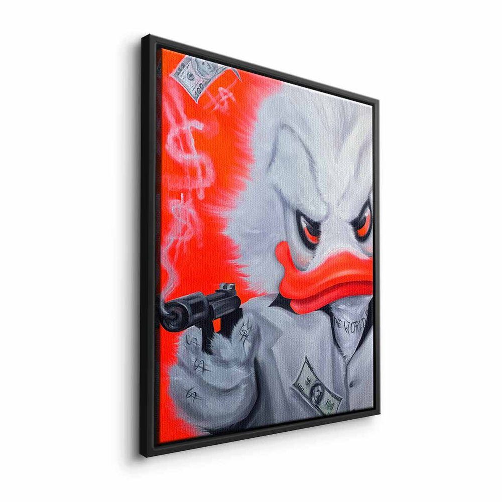 DOTCOMCANVAS® by Orange Viqa - schwarzer Premium Art - Rahmen Leinwandbild, Gangster Motivationsbild designed