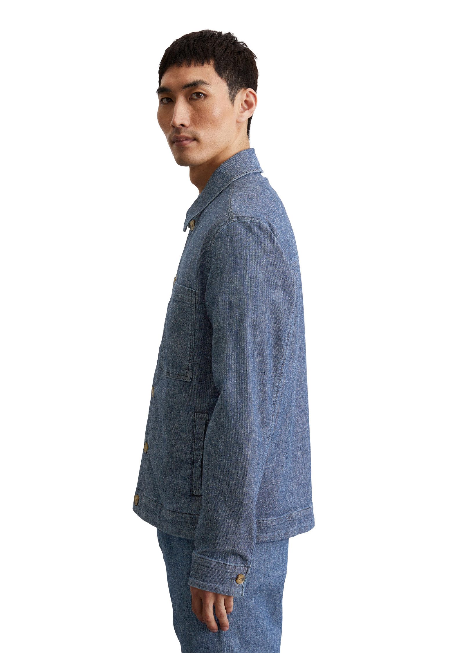 Marc O'Polo Jeansjacke aus Bio-Baumwoll-Hanf-Mix günstig online kaufen