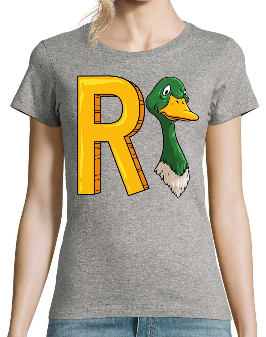 Youth Designz Print Ente Grau Aufdruck Spruch mit T-Shirt Damen lustigem Rente Rentner T-Shirt