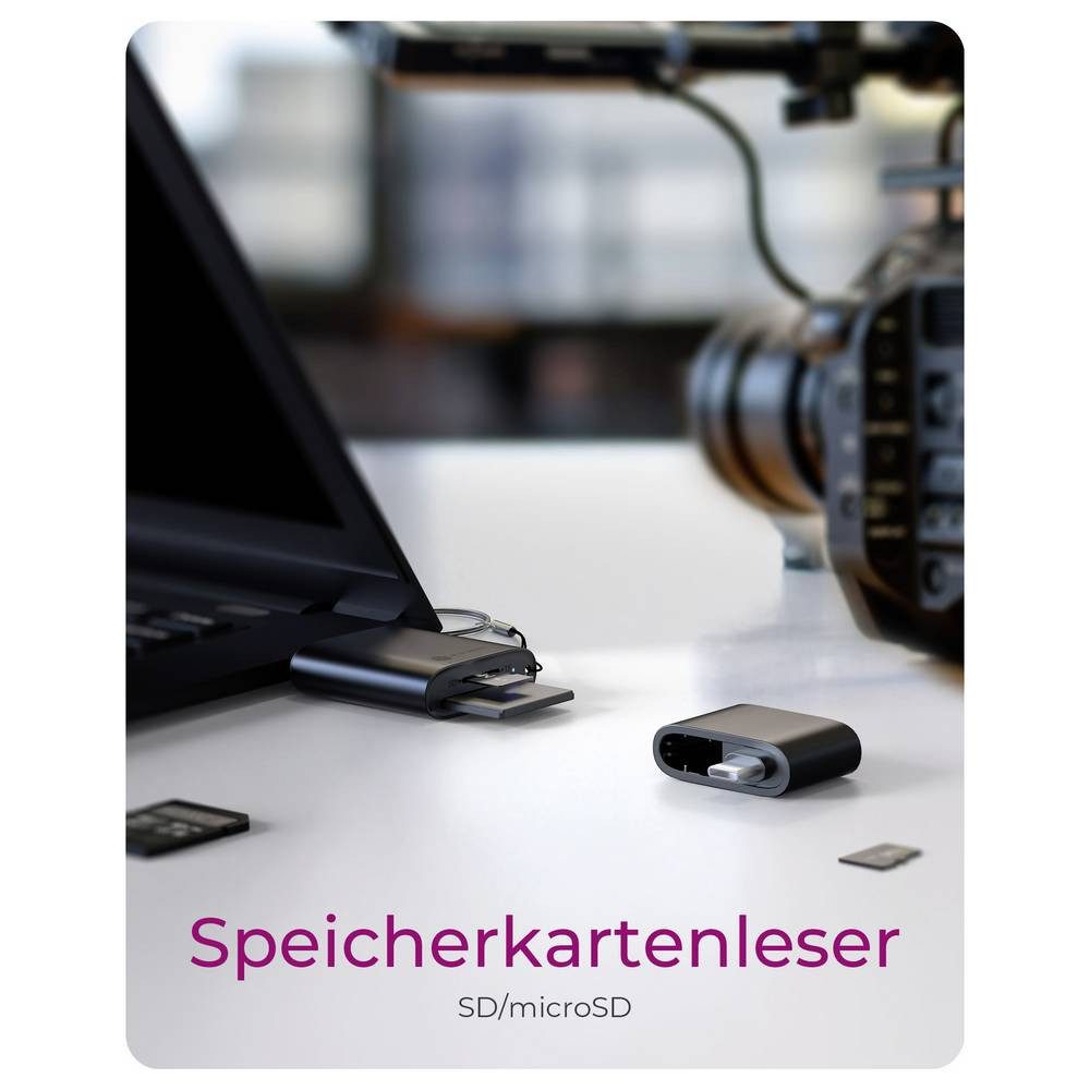 ICY BOX Speicherkartenleser IB-CR204-CU3 Externer Speicherkartenleser USB-A (USB 3.2 Gen 1)