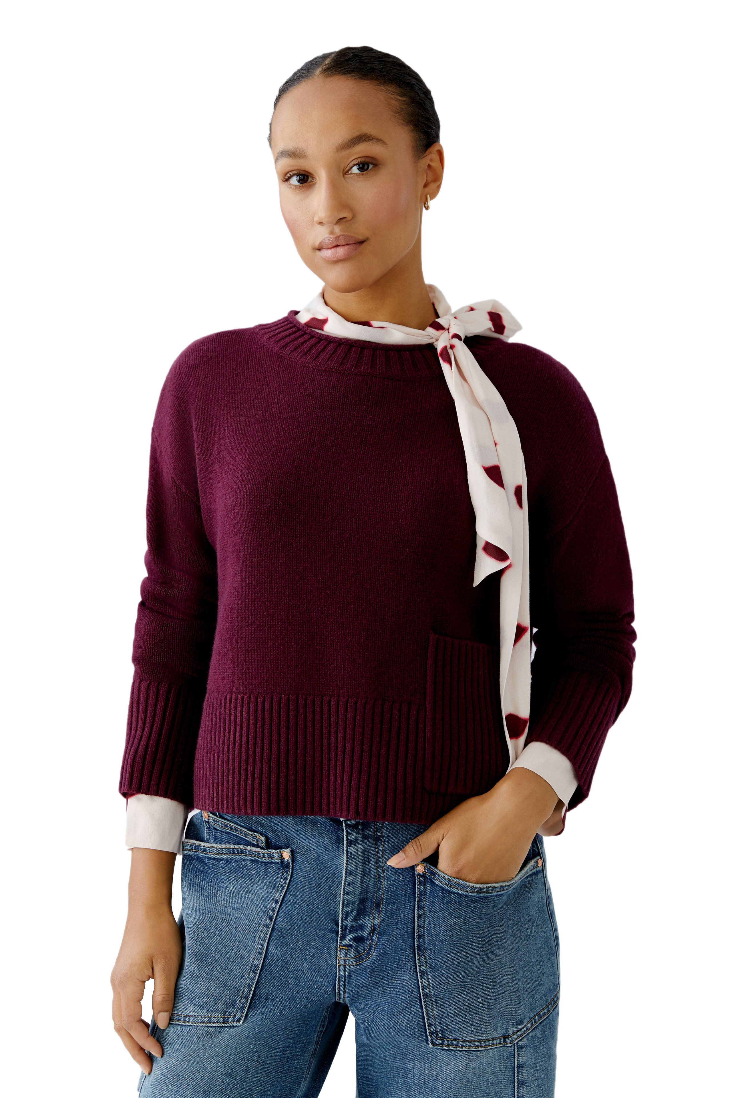 Oui Wollpullover Oui Lässiger Pullover - boxy im Shape (1-tlg) günstig online kaufen