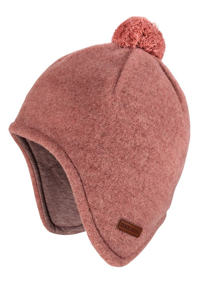 MAXIMO Fleecemütze Inkamütze aus Wollfleece mit Pompon