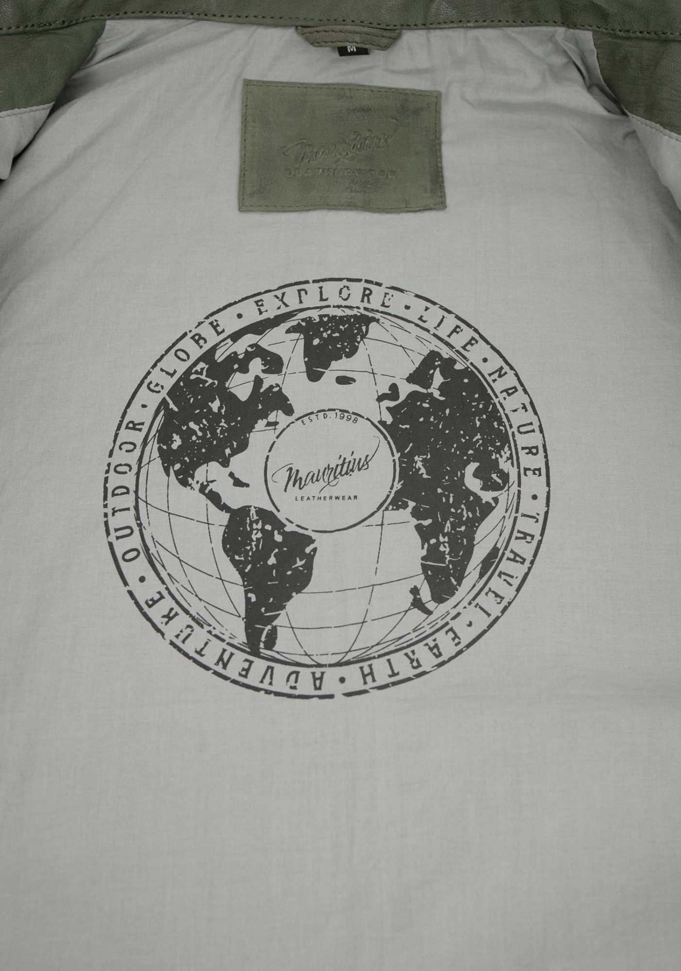 Mauritius Lederjacke MMCayo Mauritius - Herren Lederjacke Lammnubuk olive