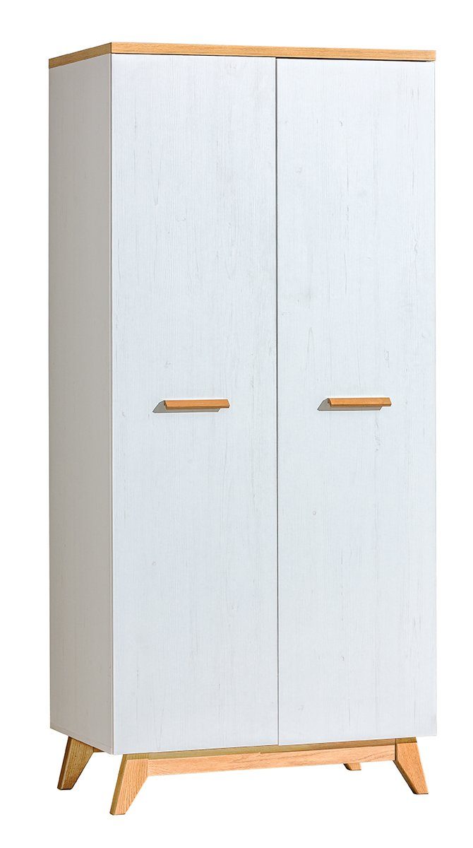 Stylefy Stauraumschrank Svetlin Kiefer Andersen Nash Eiche (Kleiderschrank,  Mehrzweckschrank) mit Einlegeboden, 2-türig, viel Stauraum, Skandinavisch  Design, aus Massivholz | Mehrzweckschränke