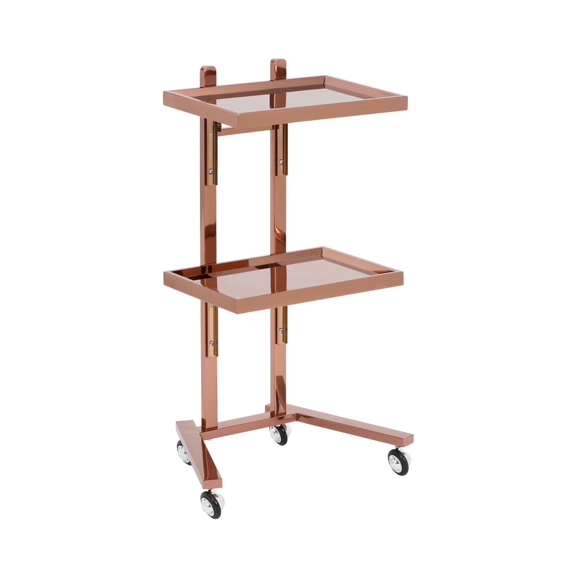 Physa Rollwagen Kosmetikwagen roségolden klappbar Beistellwagen Arbeitswagen 10 kg