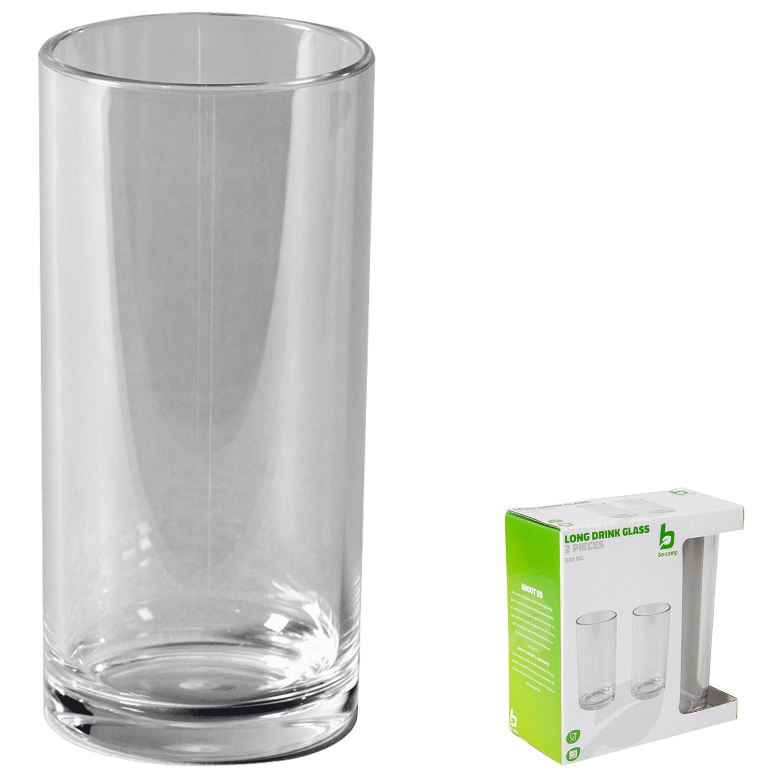 ml Glas Trink Wasser Polycarbonat, Bo-Camp 300 Glas Set Longdrink 2er Gläser Camping Polycarbonat,