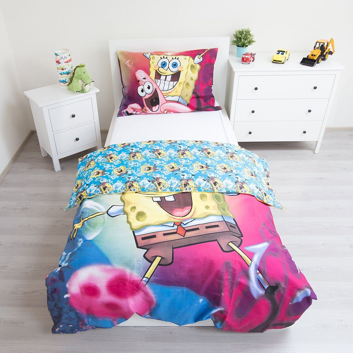 Jerry Fabrics Kinderbettwäsche Spongebob, Renforcé, 2 günstig online kaufen