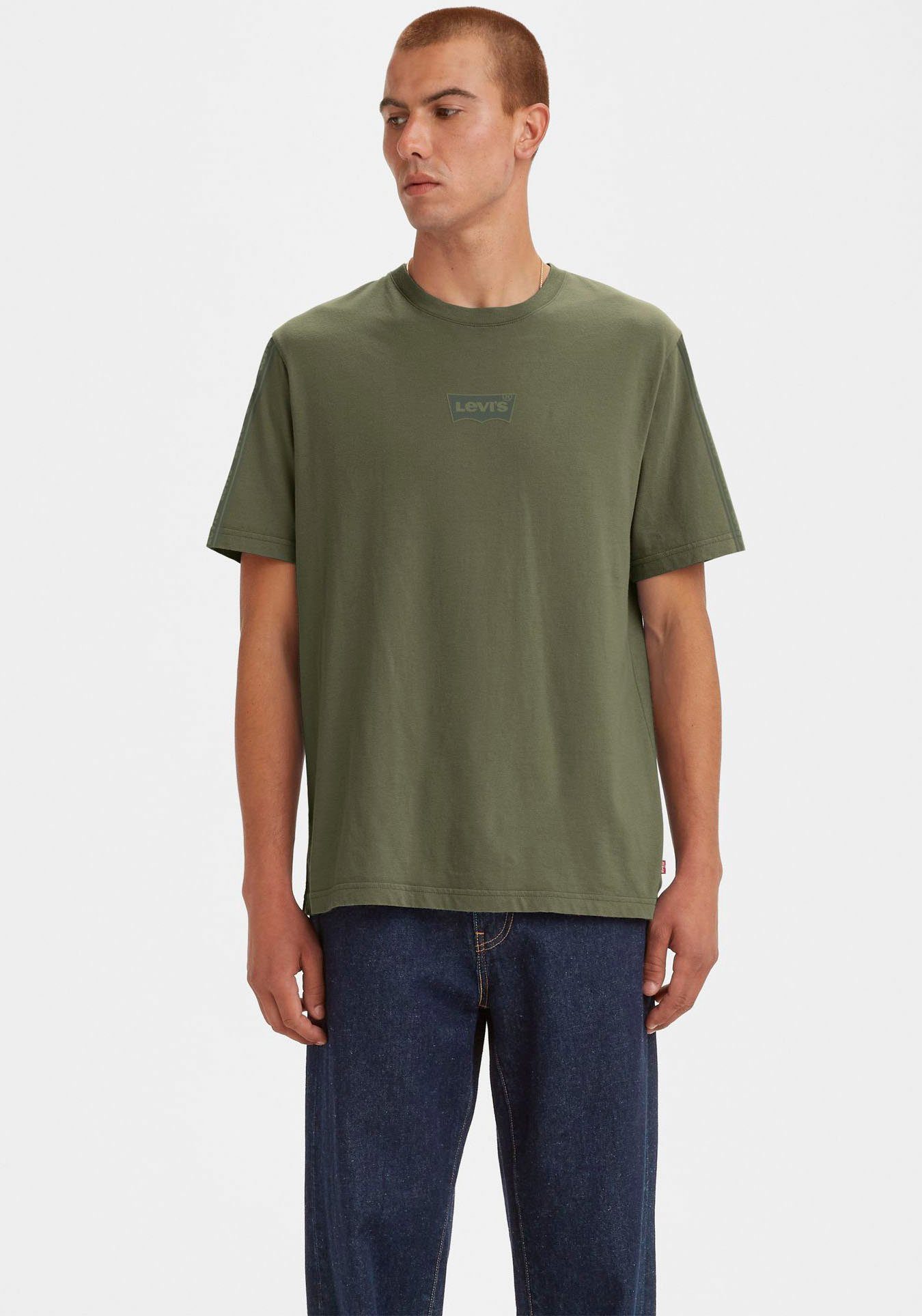 Levi's® T-Shirt RELAXED FIT green TEE loden tape