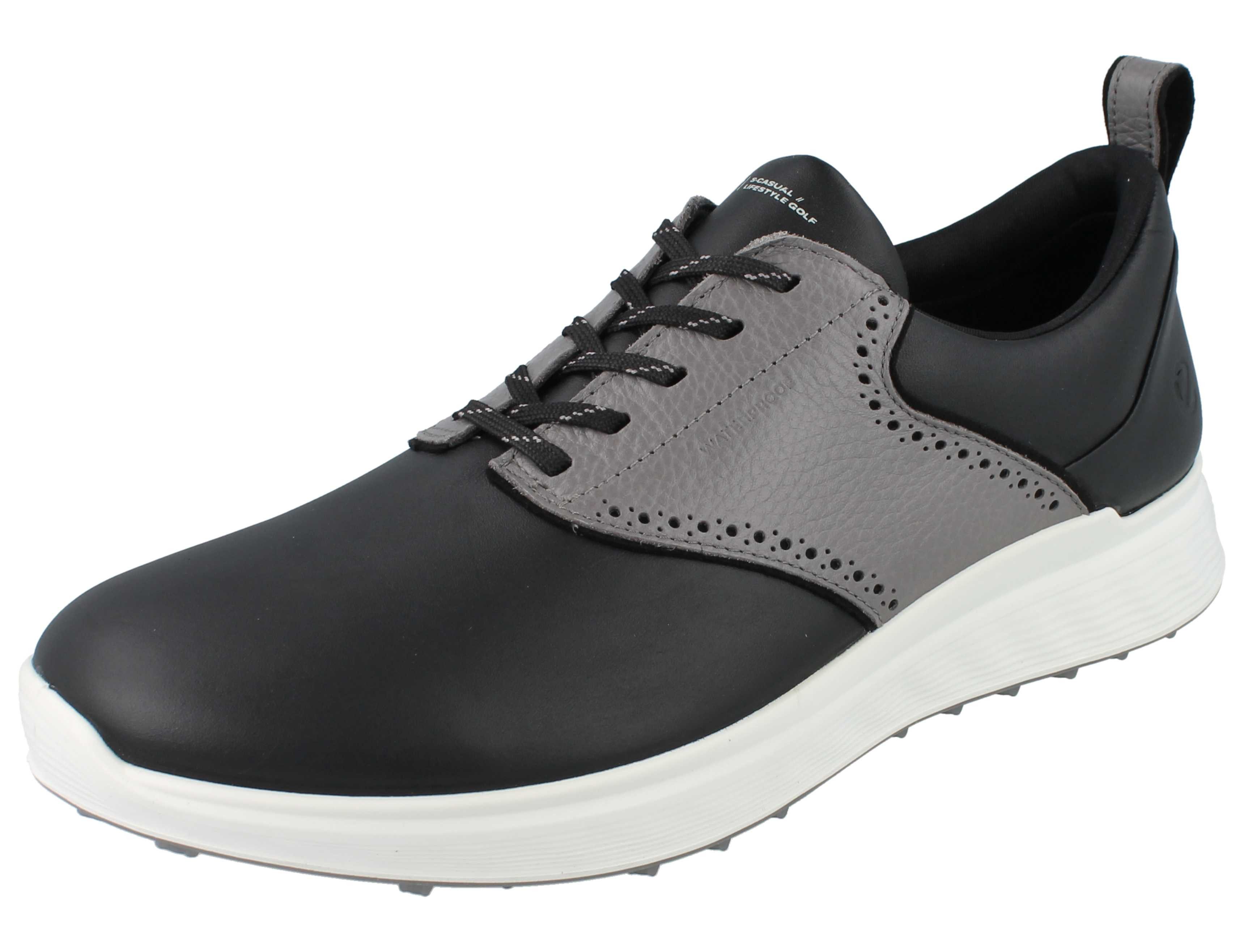 Ecco ECCO Golf S-Casual Herren schwarz grau Glattleder - Größe: 43 Outdoorschuh Wasserdicht