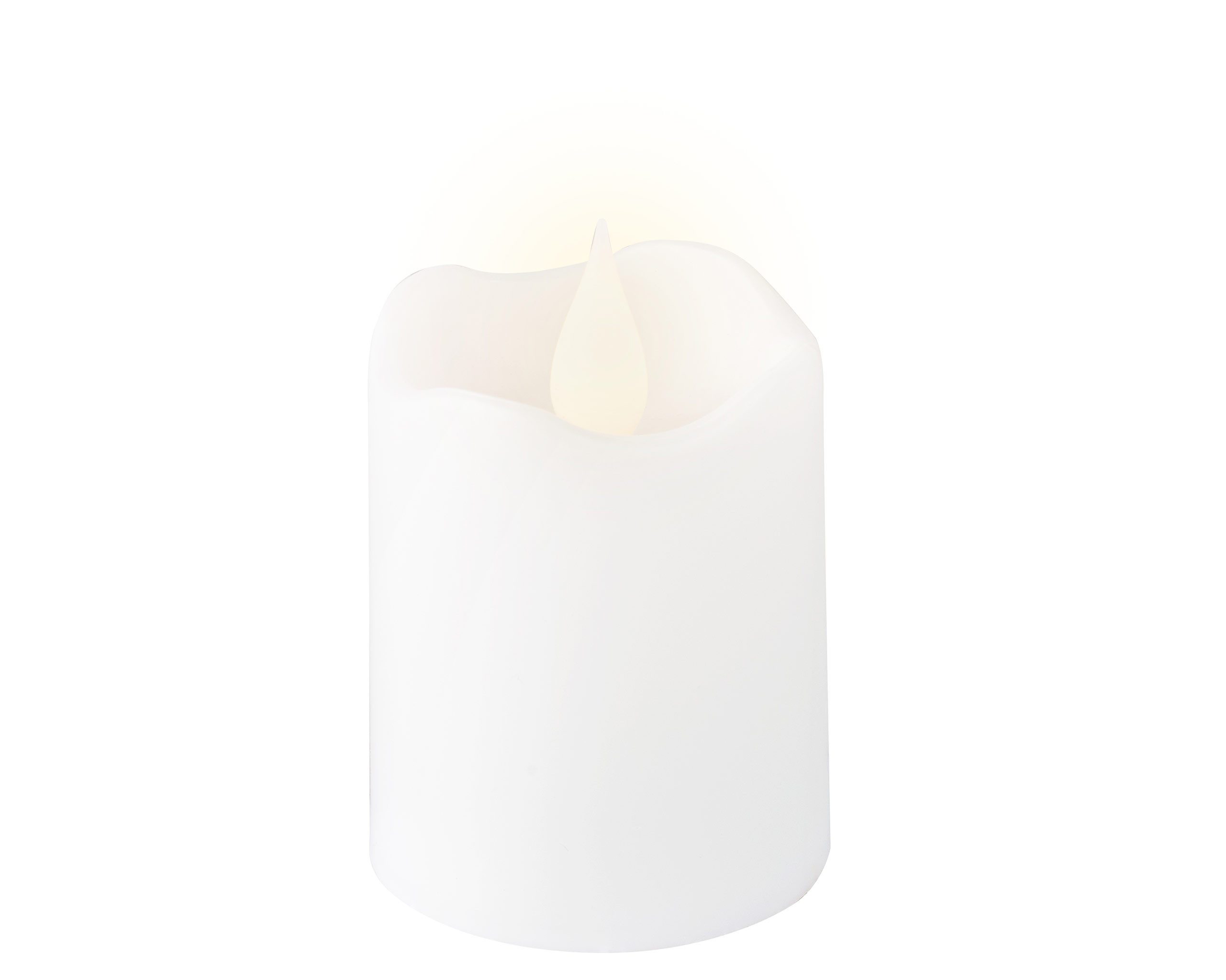 Lumineo LED-Teelichter, Dauerlicht, warmweiß, LED Teelichter 4cm Kunststoff 6 Stück Weiß / Warmweiß