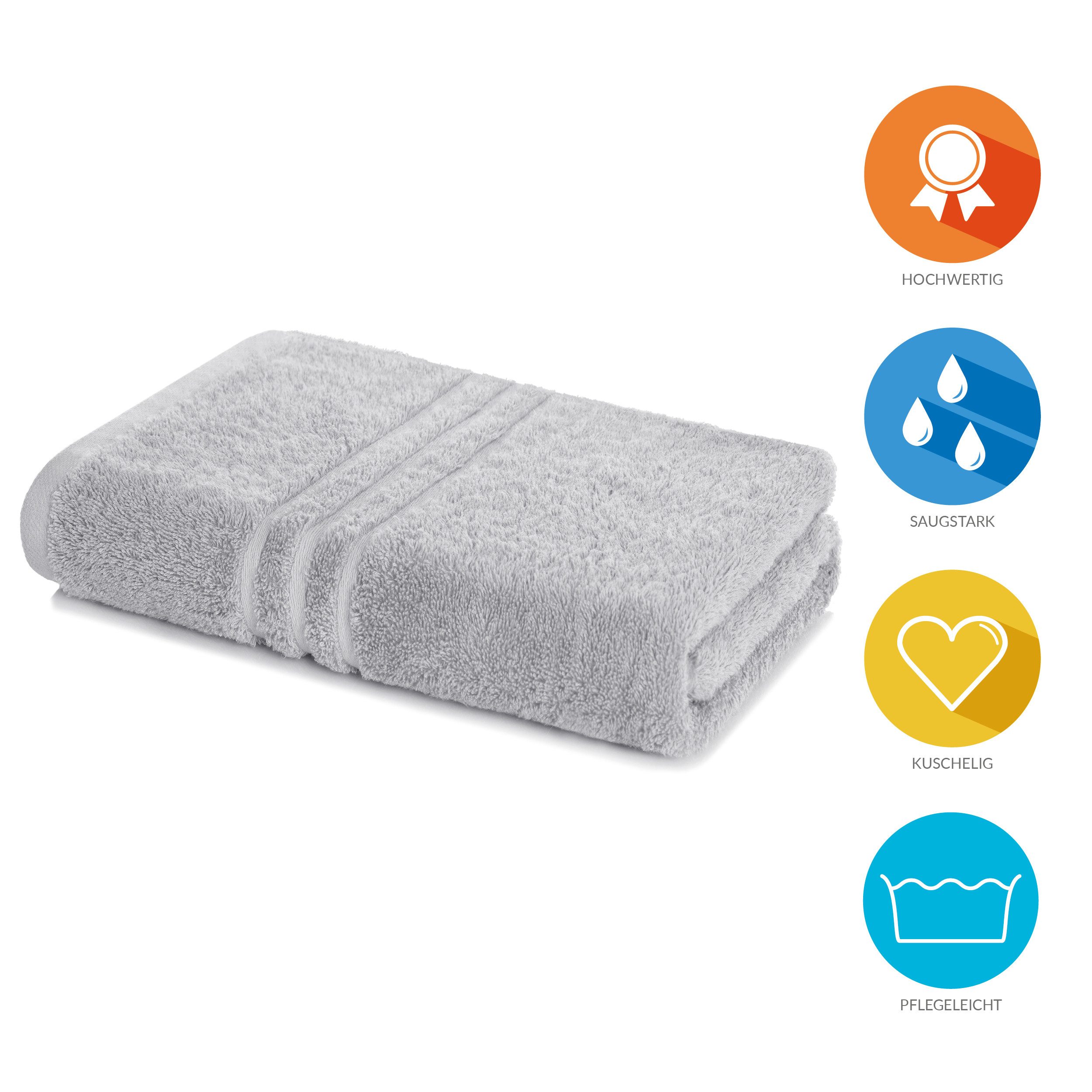 Lavea Badetuch Duschtuch 100x150 cm Elena Frottee Duschhandtuch, 100% Baumwolle, 500 g/m² Frottier, weich & saugstark, pflegeleicht