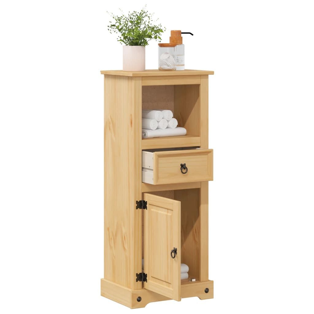 vidaXL Badezimmer-Set Badschrank Corona 45x33x110 cm Massivholz Kiefer