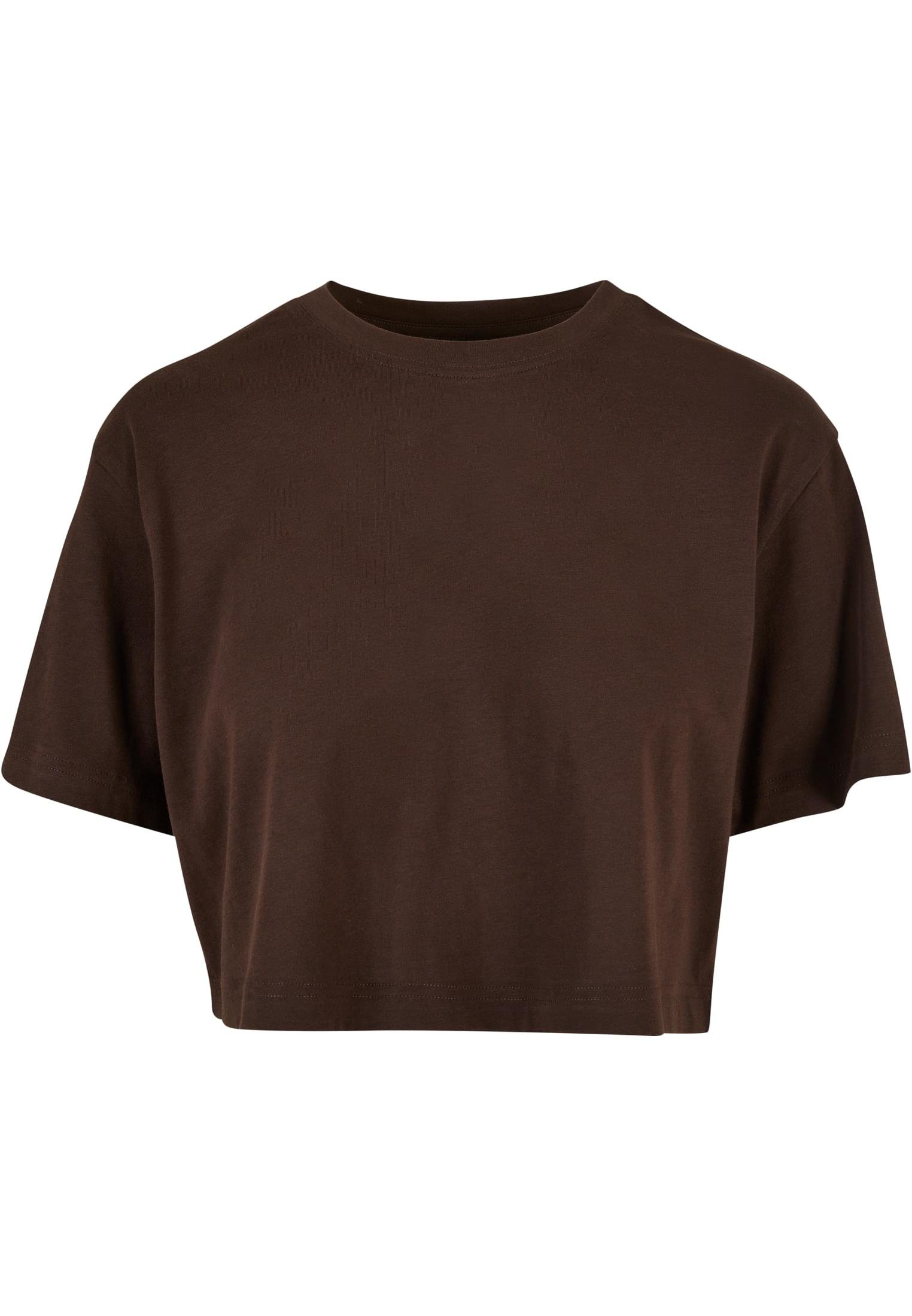URBAN CLASSICS T-Shirt Damen Ladies Short Oversized Tee (1-tlg) brown