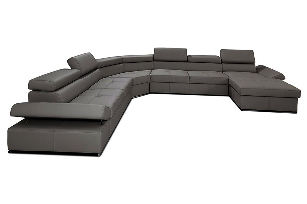 JVmoebel Ecksofa, XXL Wohnlandschaft Sofa Couch Polster Design Eck Garnitur Sofas 100% Schwarz