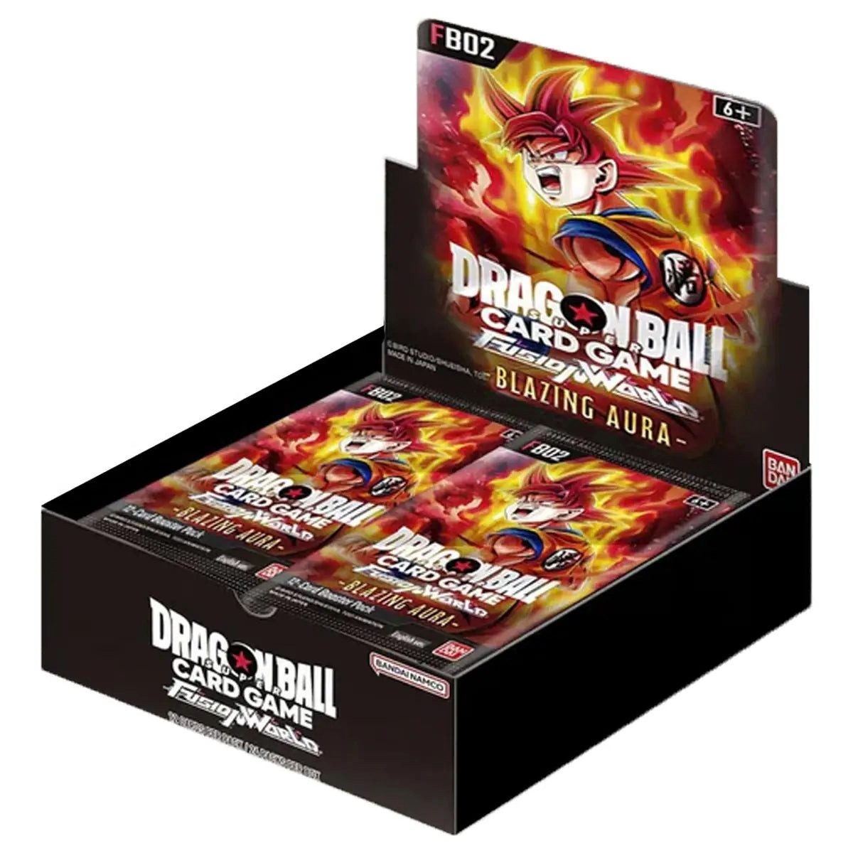 Bandai Sammelkarte Dragon Ball Super Fusion World Blazing Aura FB02 - Display (englisch), 24 Booster Packs