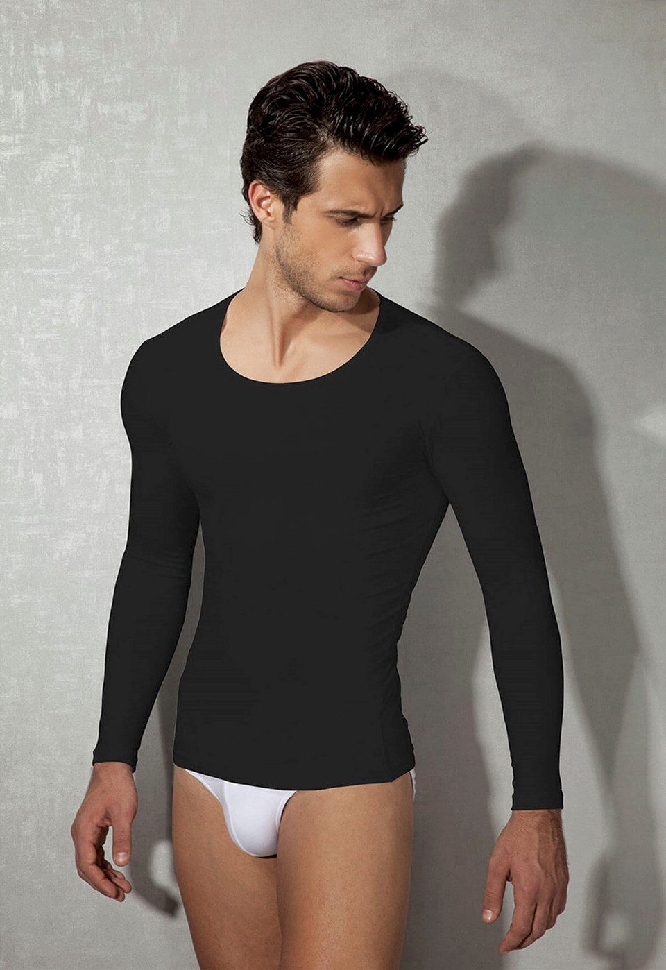 DOREANSE Langarmshirt Herren Premium Basic Oberteil günstig online kaufen