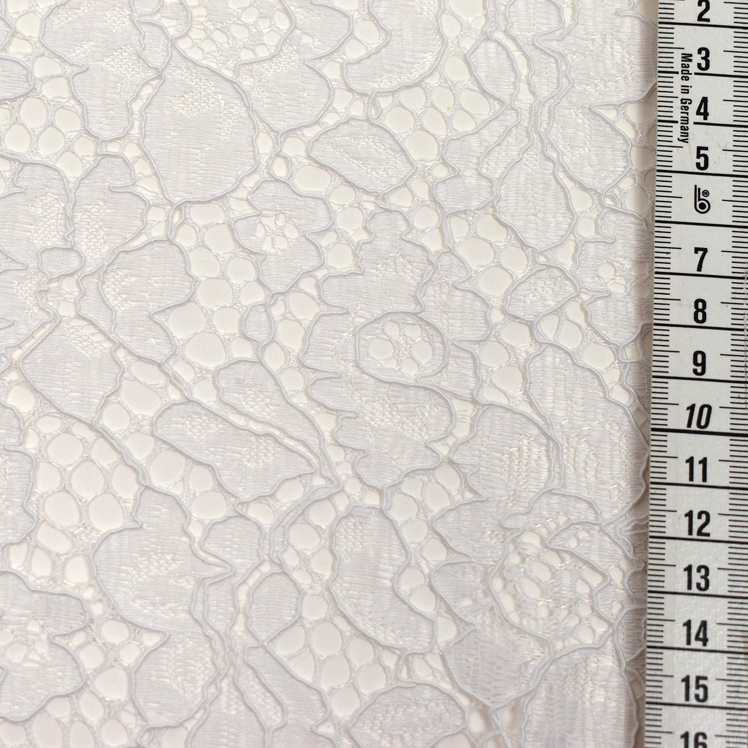MAGAM-Stoffe Stoff "Carmen", Spitzenstoff Blumen Spitze Meterware ab 50cm