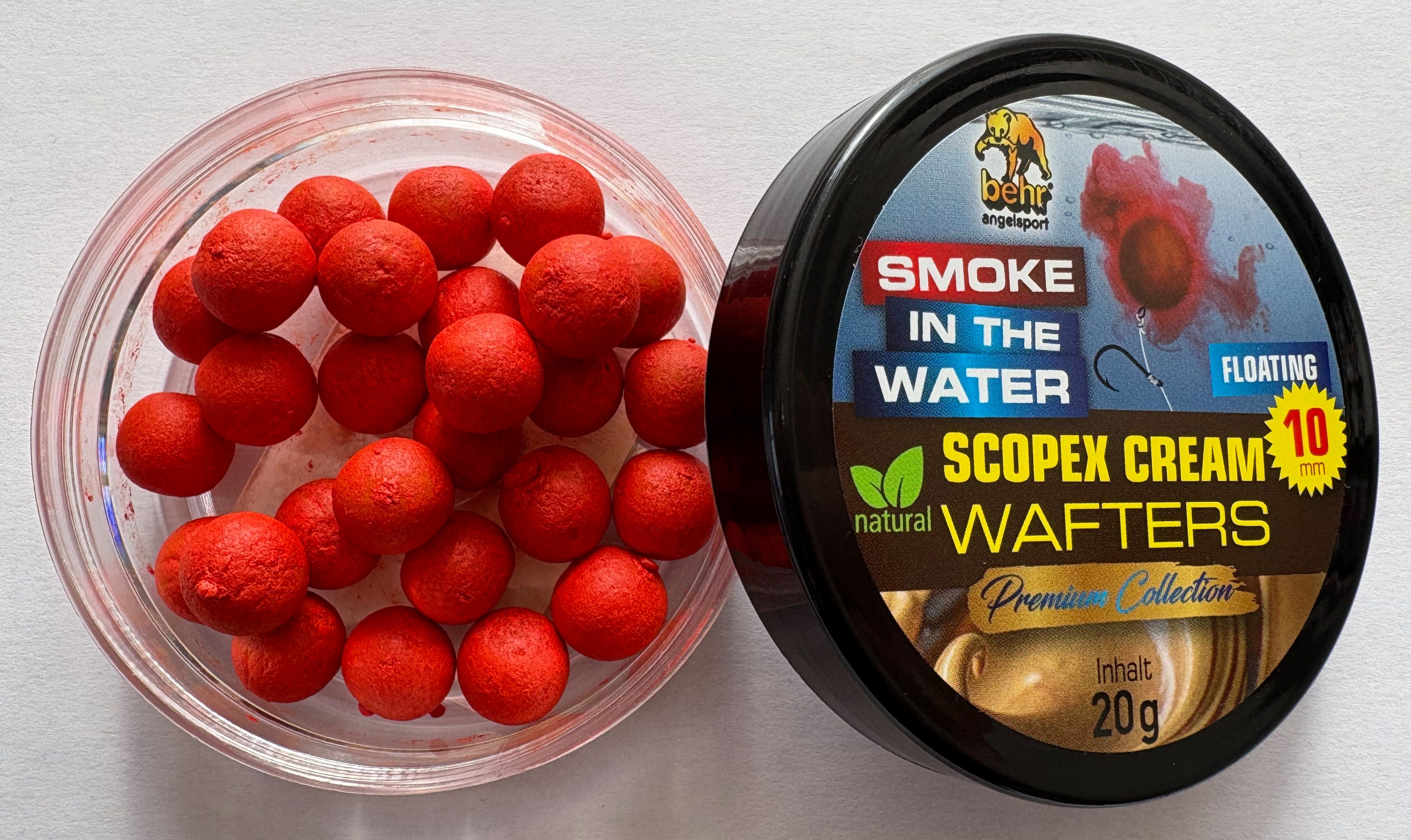 Behr Kunstköder Smoke Wafters in 10mm 20g - ver. Geschmäcker NEUHEIT - Duftwolke PopUp, Geben Stundenlang eine verlockende Duftwolke