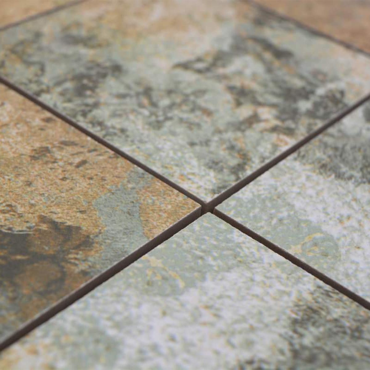 Mosafil Mosaikfliesen Keramikmosaik Fliesen Moonlight Braun Grün 95x95mm, Feinsteinzeug 29.000x29.000, beige-braun-grün, Verlegefertig auf ein Netz geklebt - Frostsicher - Wasserfest -