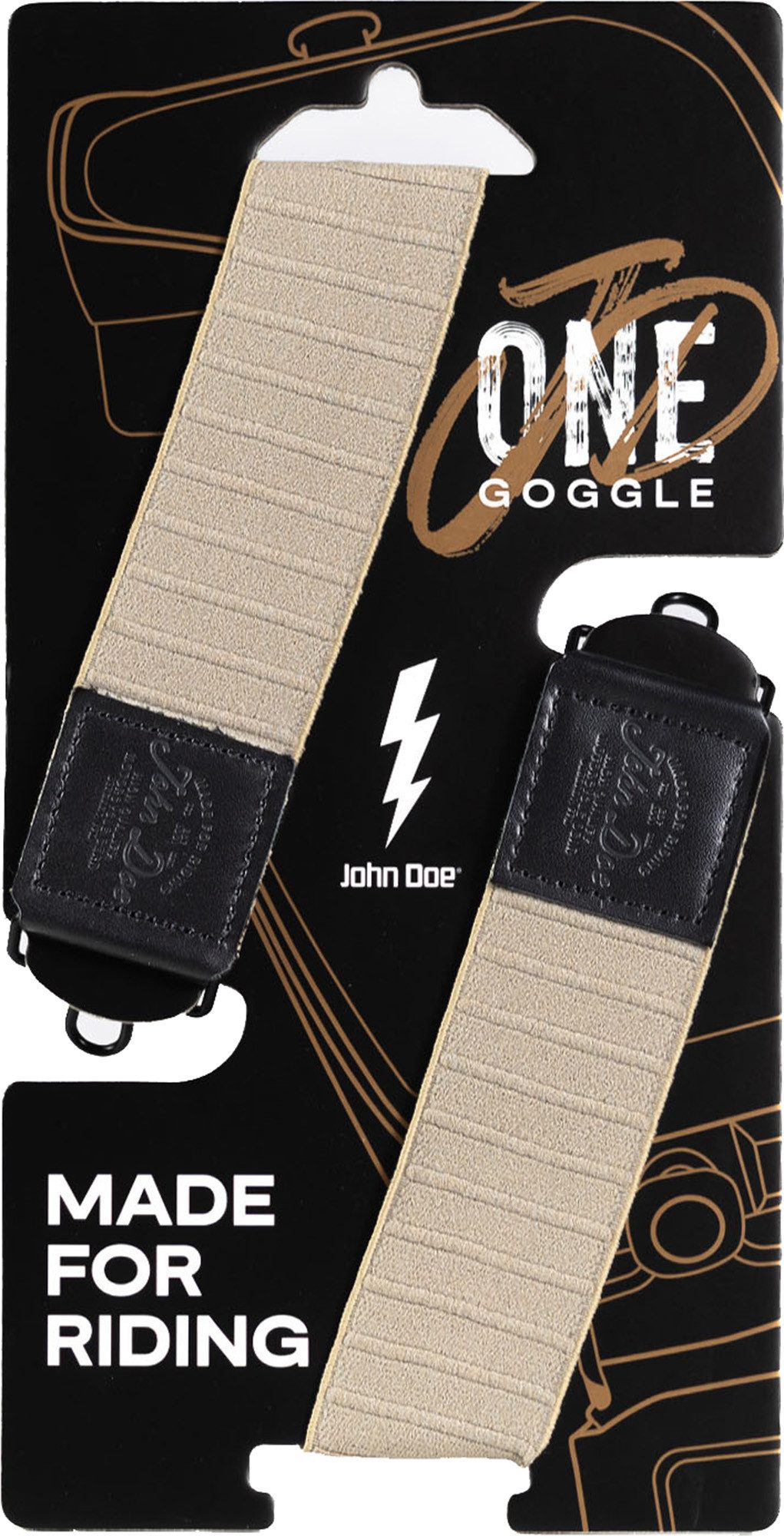 John Doe Motorradbrille JD/One Dune Ersatzband, Mit Band