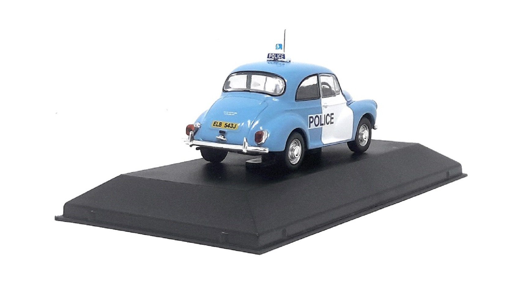 Editions Atlas Sammlerauto Morris Minor Polizei Police England 1957 blau weiß 1:43 Metall Kunststoff Sammlermodell, Maßstab 1:43