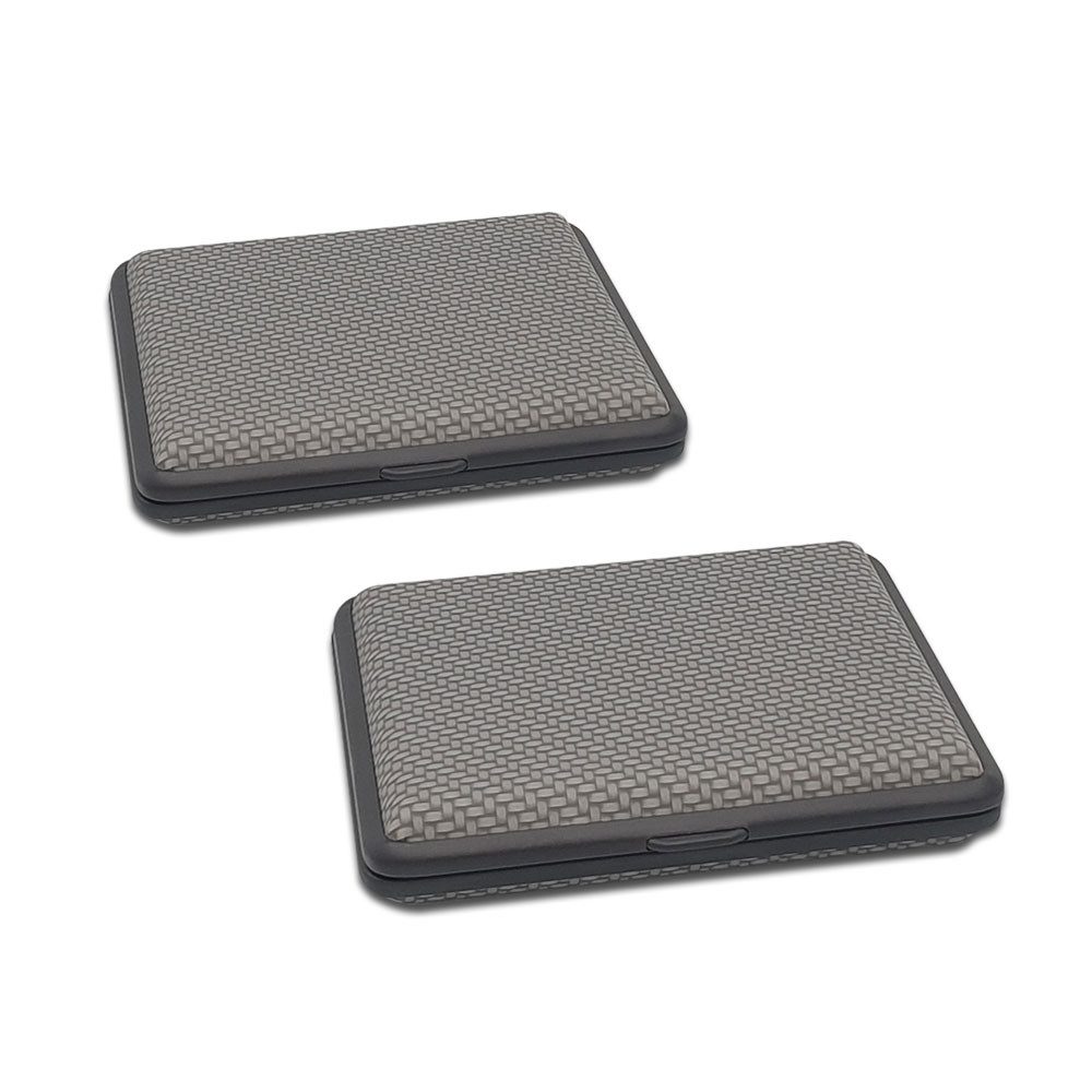 Coumo Sammleretui 2 x Design Zigarettenetui, Premium Flat, Zigarettenbox