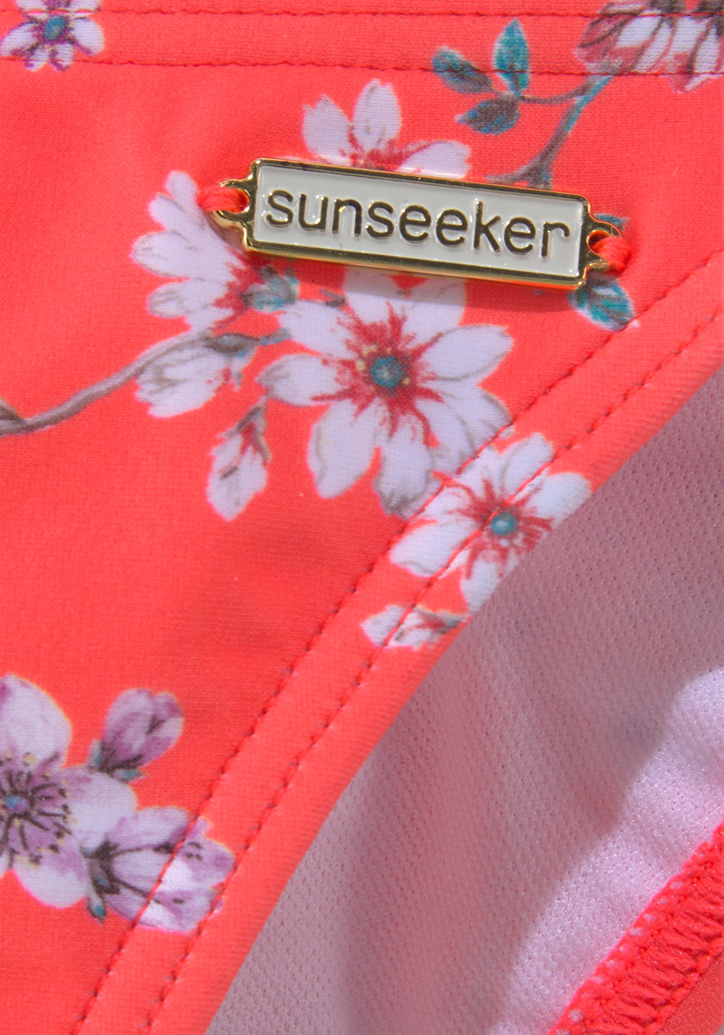 Kids Sunseeker Ditsy sommerlichem Print mit Bustier-Bikini orange