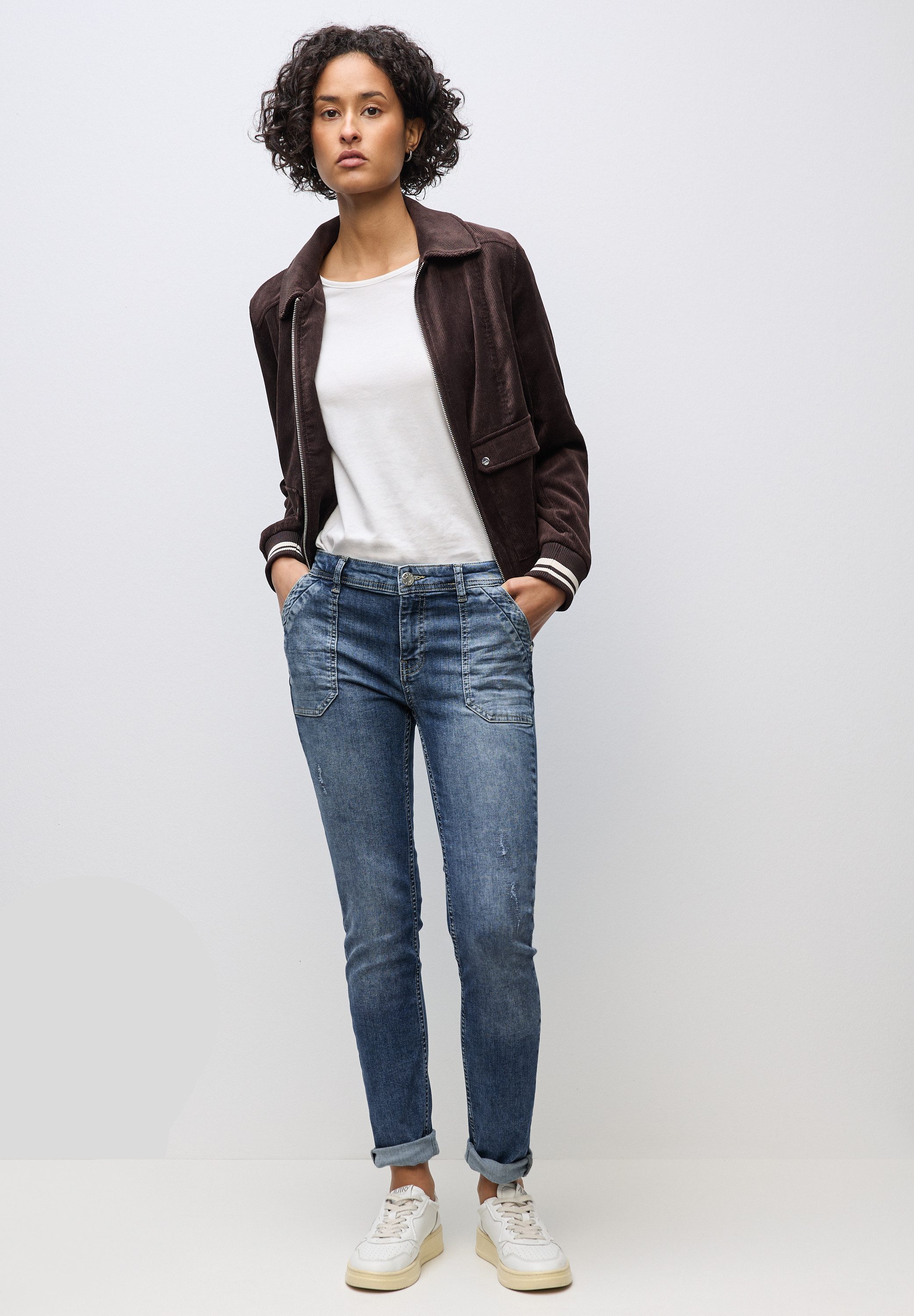 STREET ONE Comfort-fit-Jeans im elastischen Materialmix