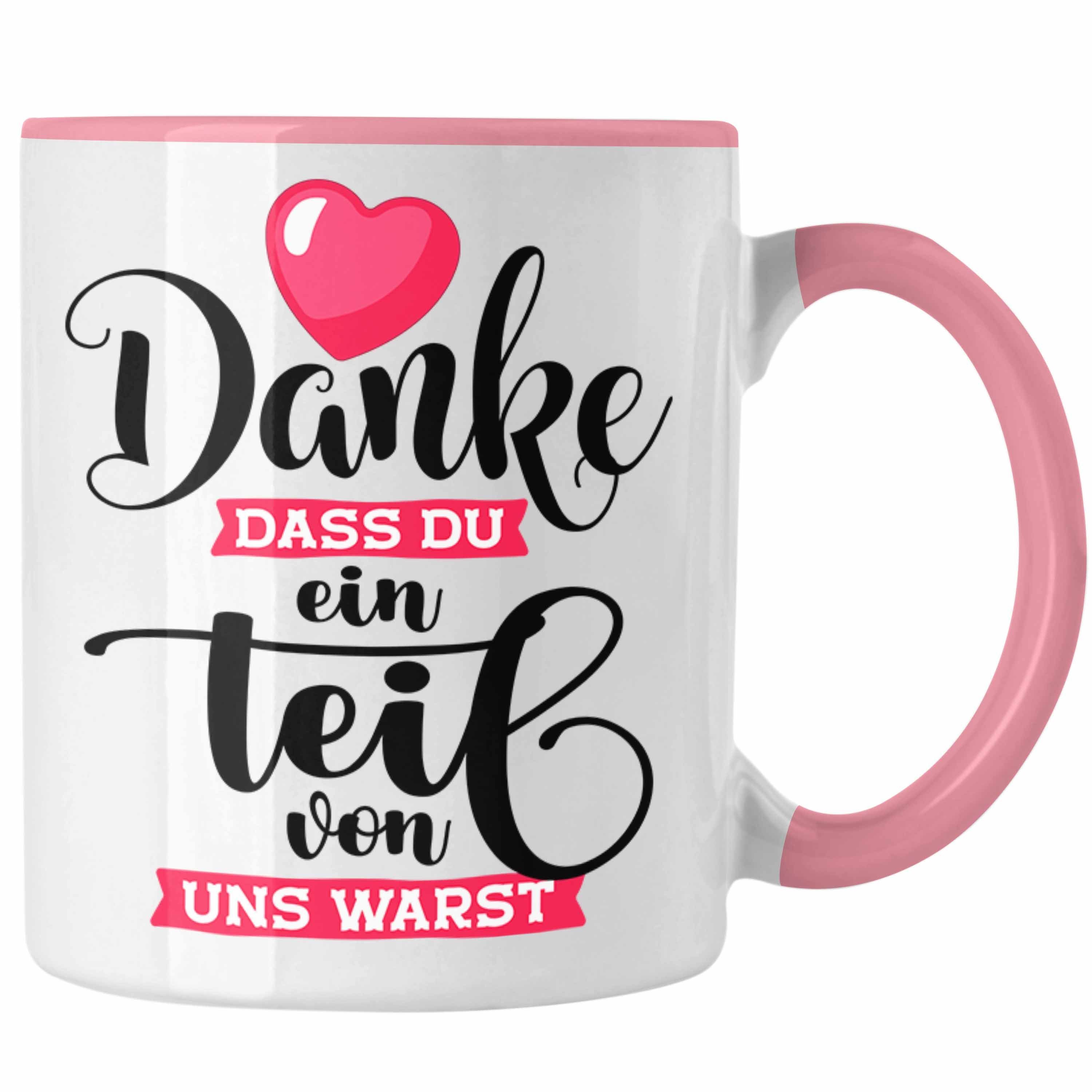 Trendation Tasse Jobwechsel Abschiedsgeschenk Tasse Kollegin Kollege Danke Dass Du Ein Rosa