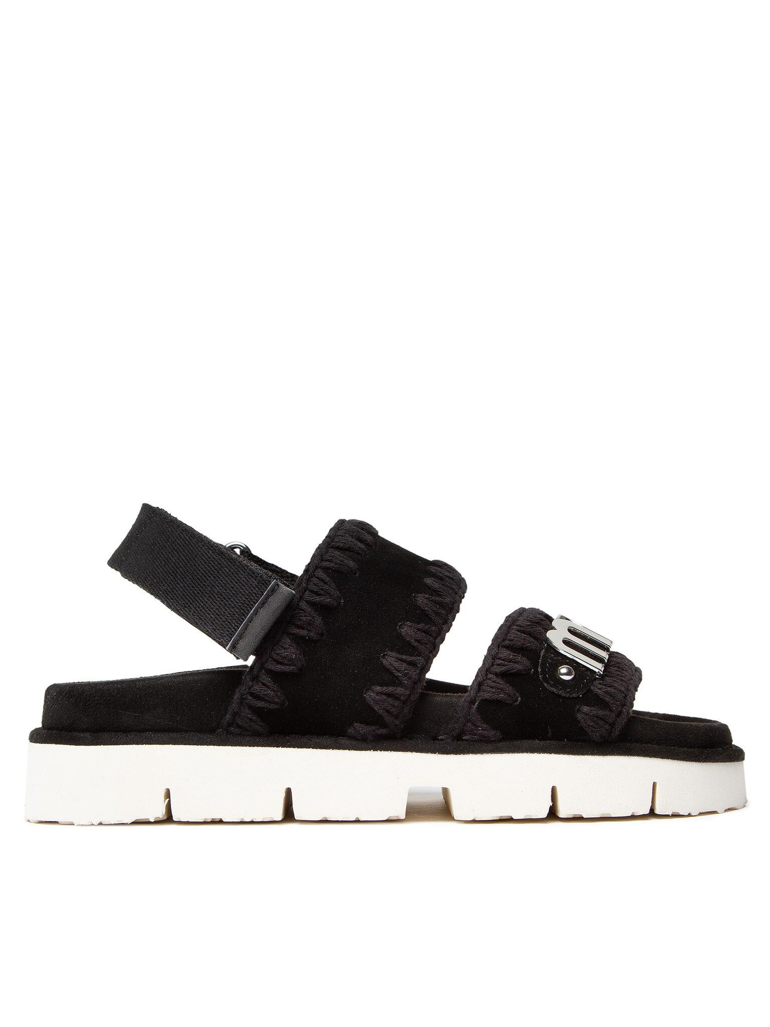 MOU Mou Damen Sandalen MOU-SW461001A NEW BIO SANDAL BACK STRAP - BI BLACK/ Sandale